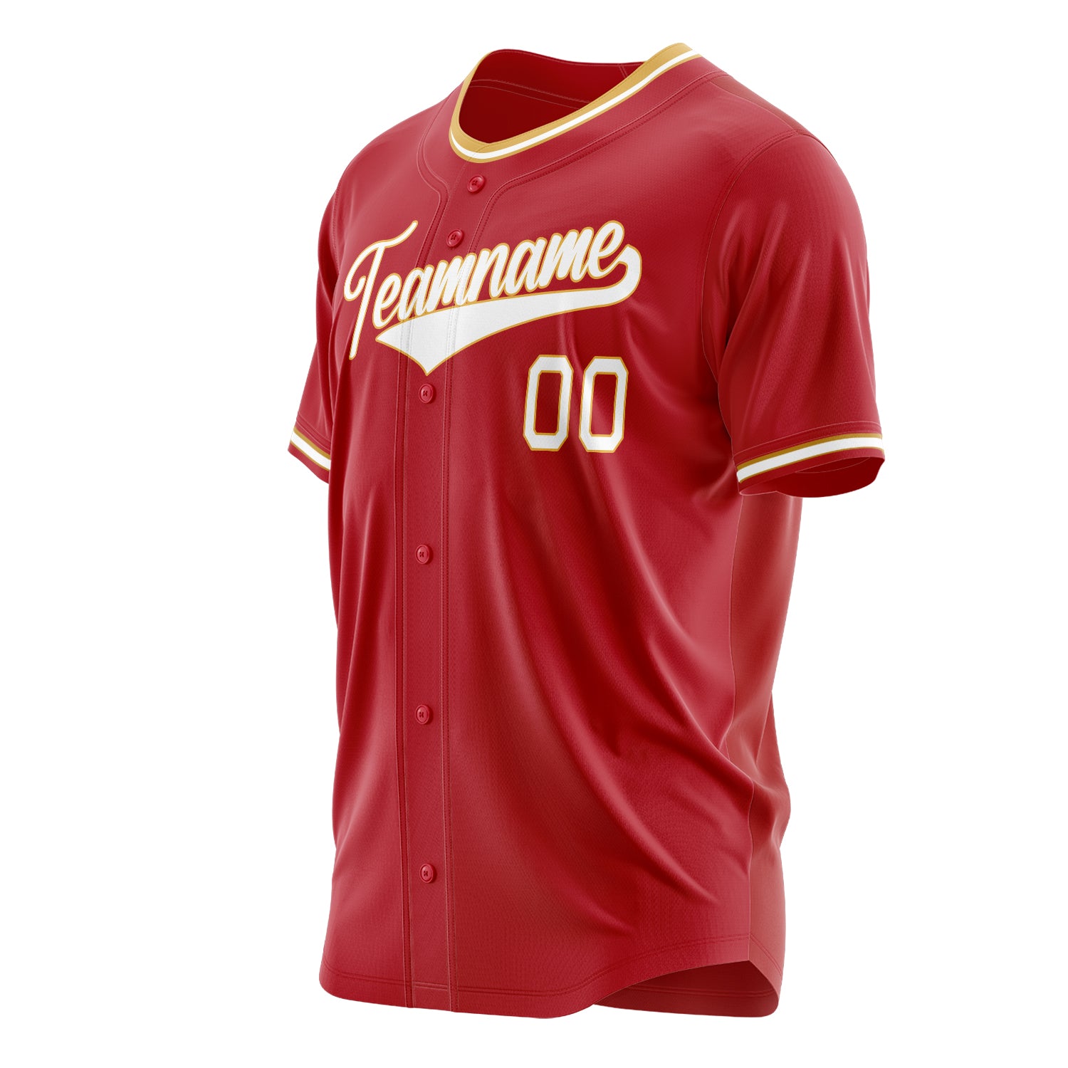 Benutzerdefiniertes Professionelles Rot Weiß Baseballtrikot