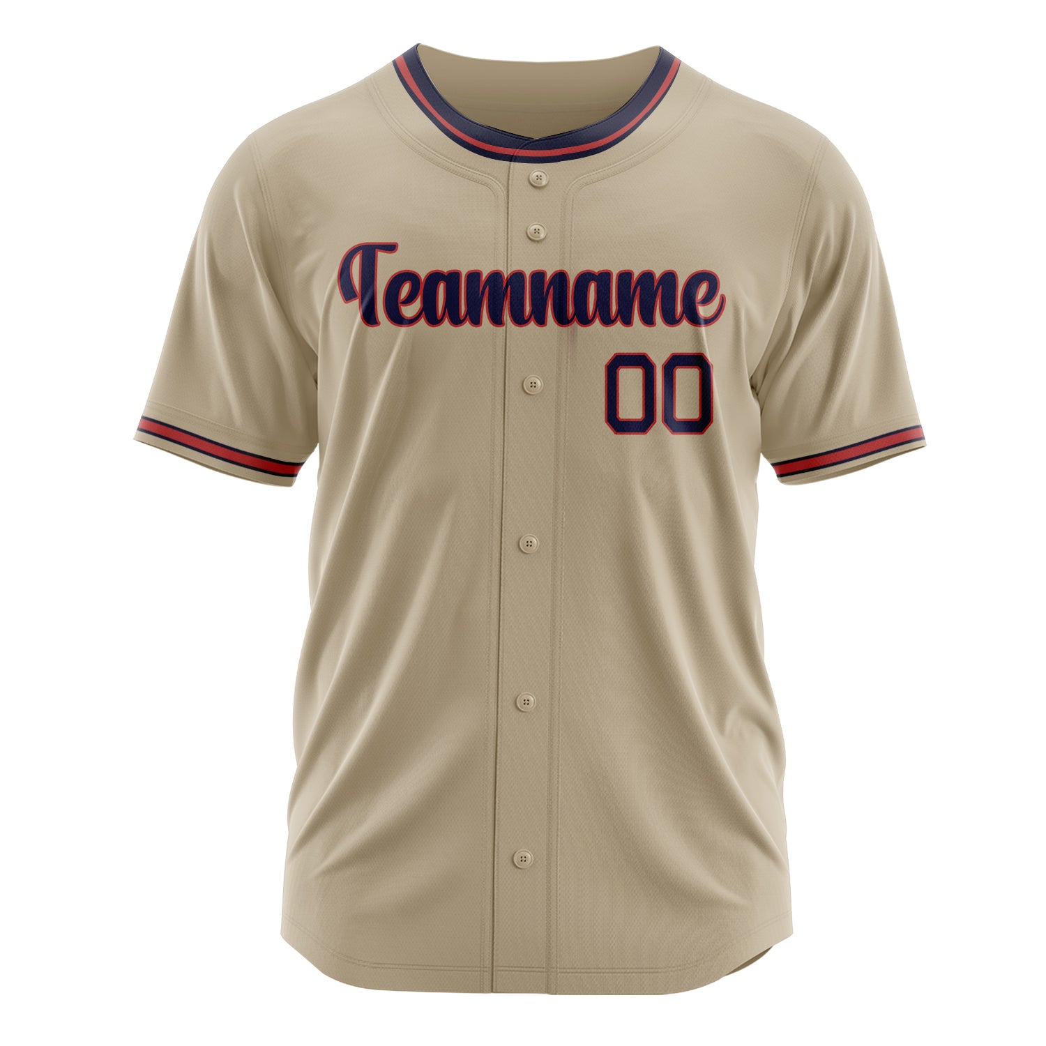 Custom Professional Sand Royal Blue Baseball Jersey