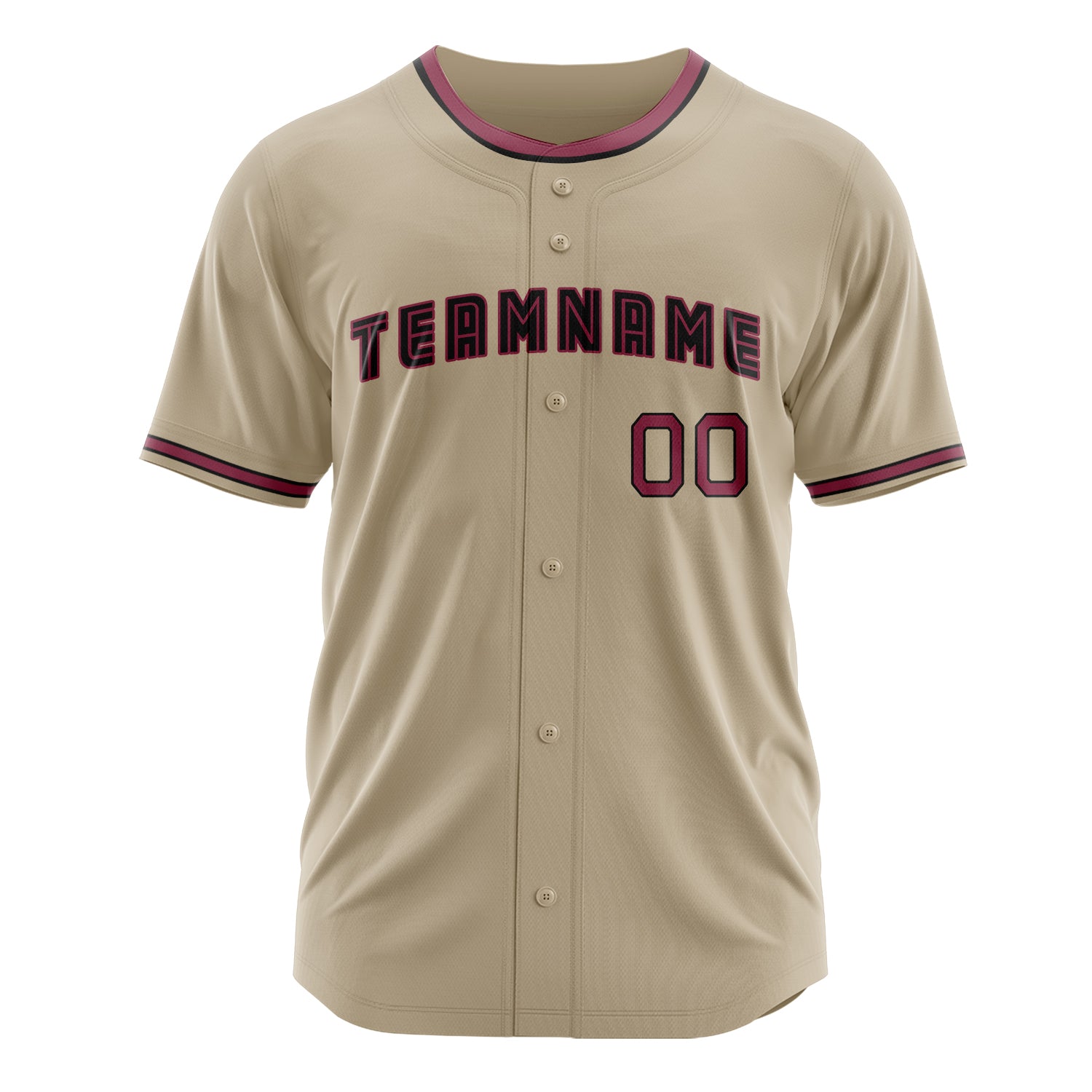 Custom Professional Sand Crimson Baseball Jersey