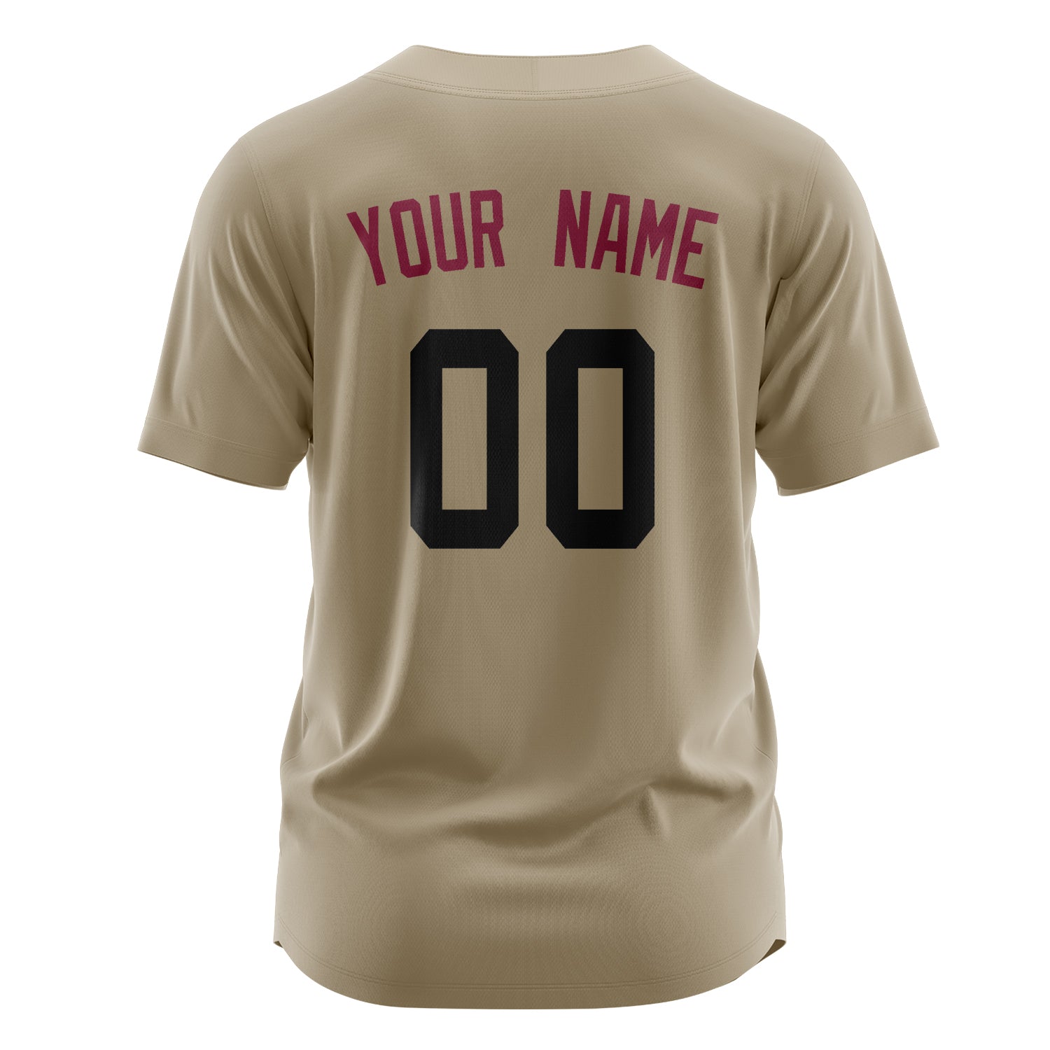 Benutzerdefiniertes Professionelles Sand Schwarz Baseballtrikot