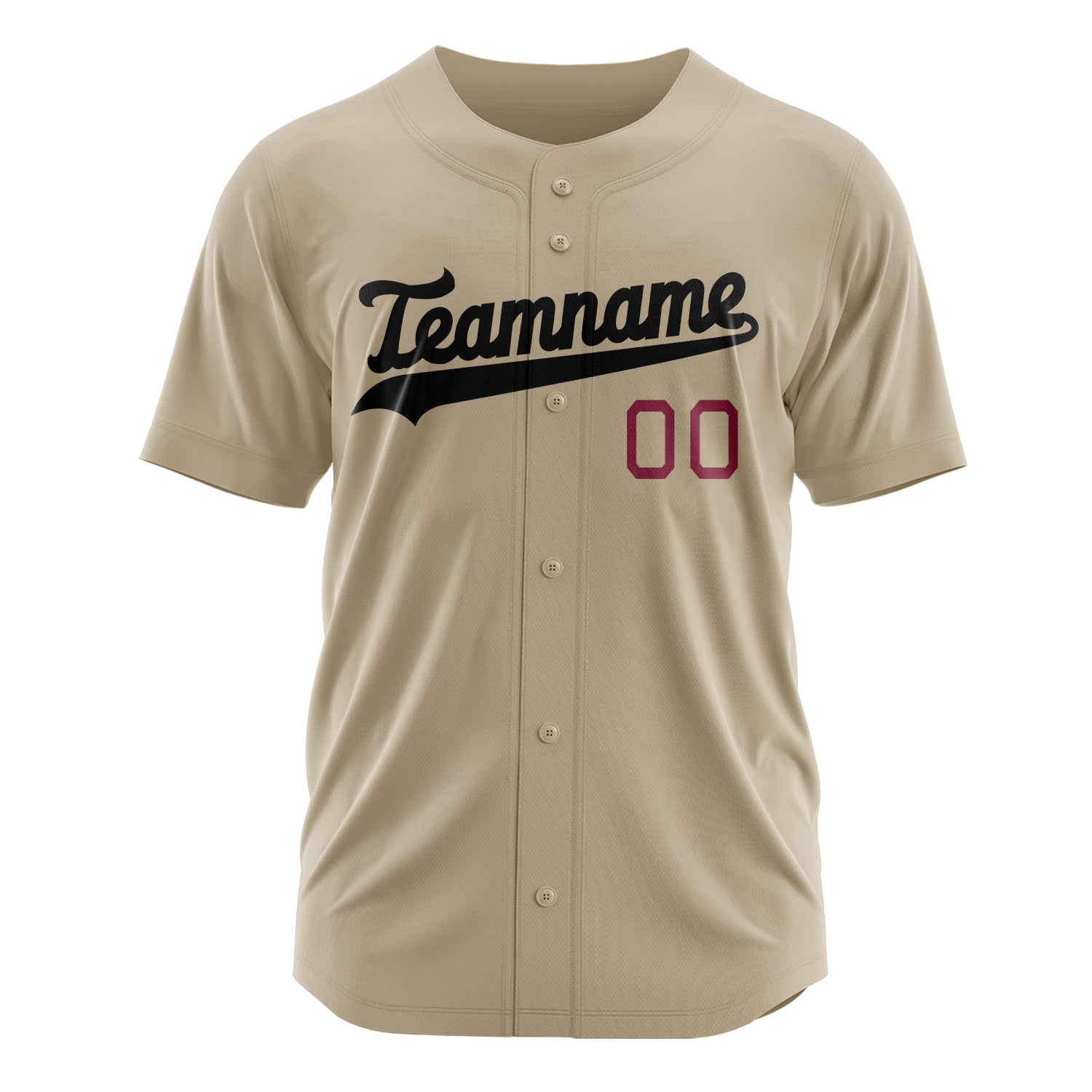 Custom Professional Sand Black Baseball Jersey