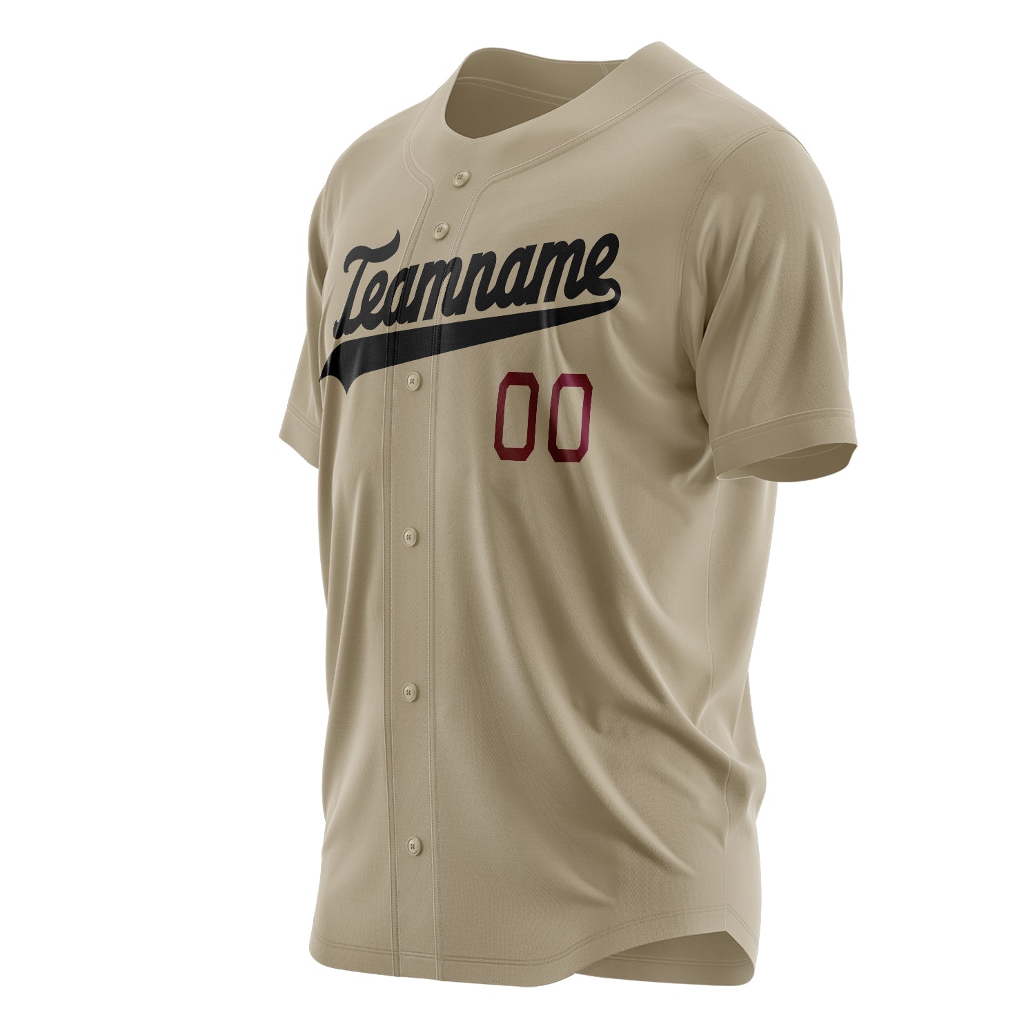 Benutzerdefiniertes Professionelles Sand Schwarz Baseballtrikot