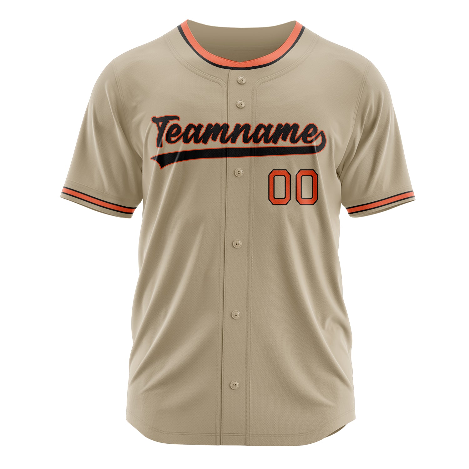 Custom Professional Sand Black Baseball Jersey