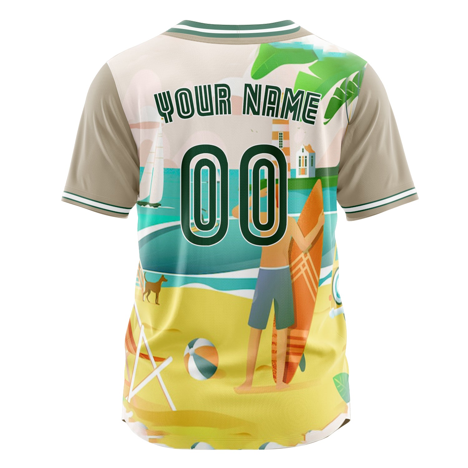 Benutzerdefiniertes Professionelles Sand Kelly Grün Baseballtrikot