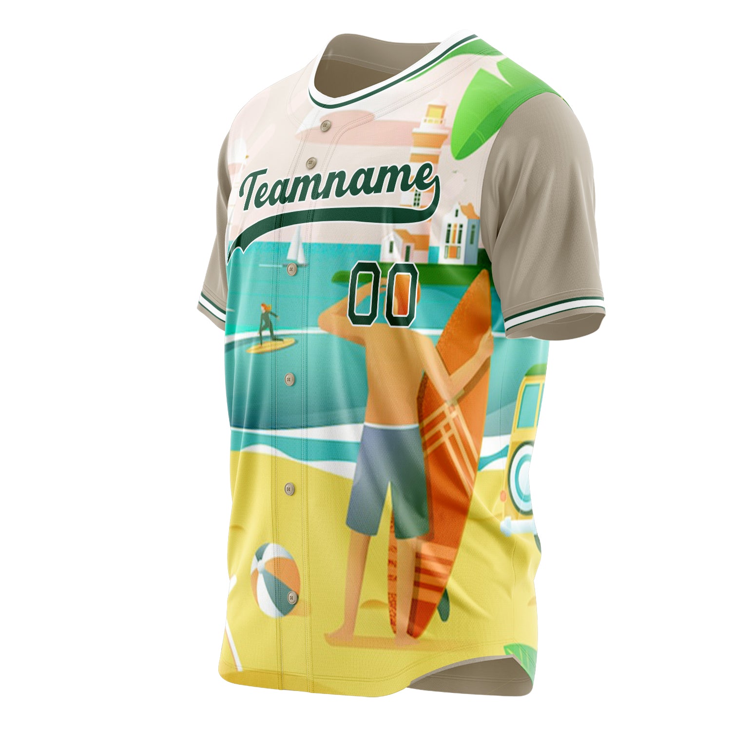 Benutzerdefiniertes Professionelles Sand Kelly Grün Baseballtrikot