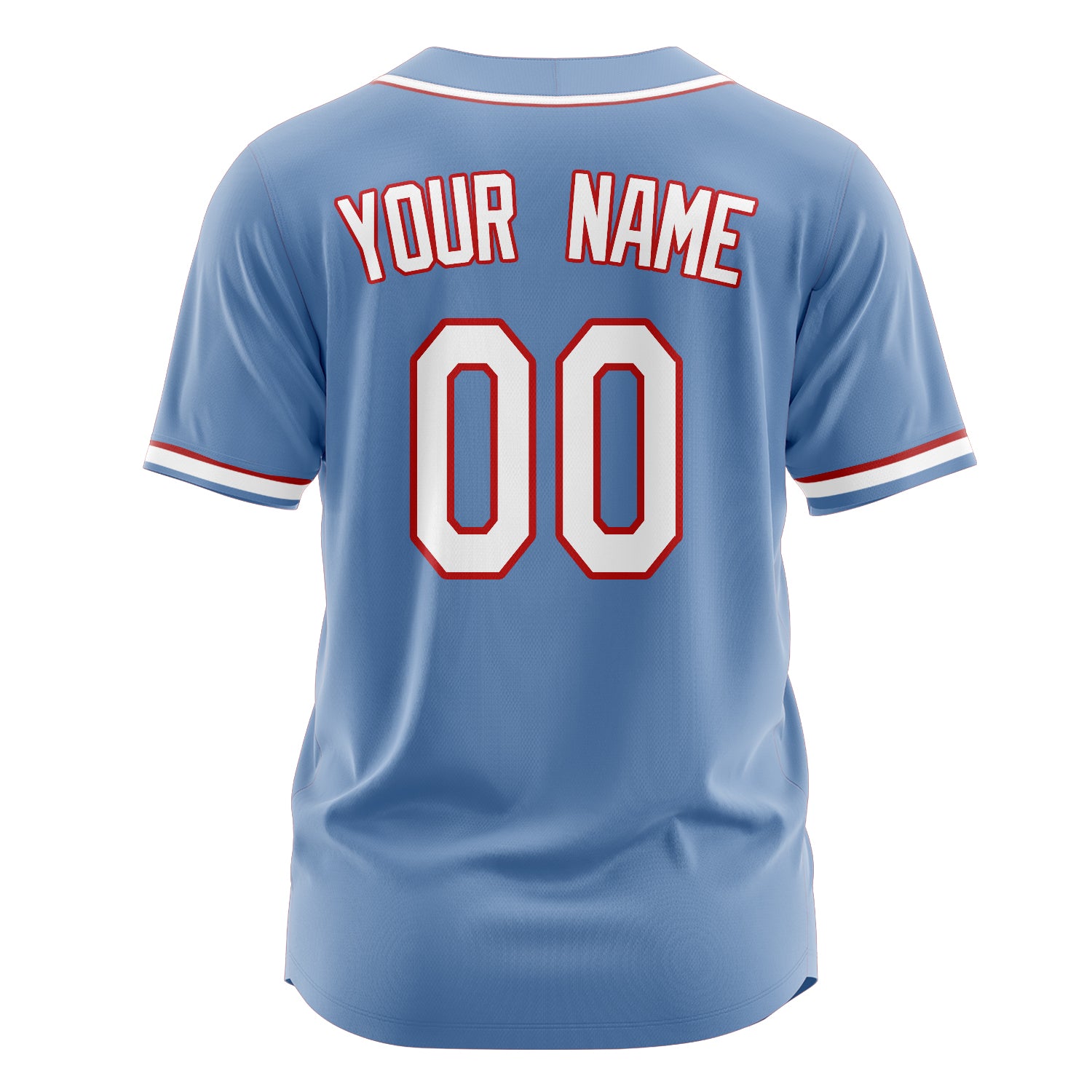 Custom Professional Light Blue White Baseball Jersey