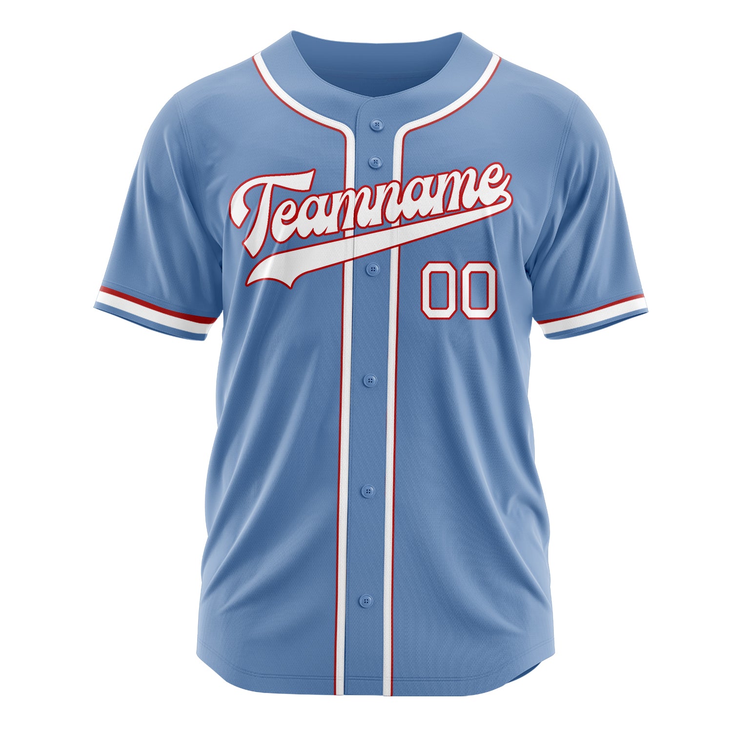 Custom Professional Light Blue White Baseball Jersey