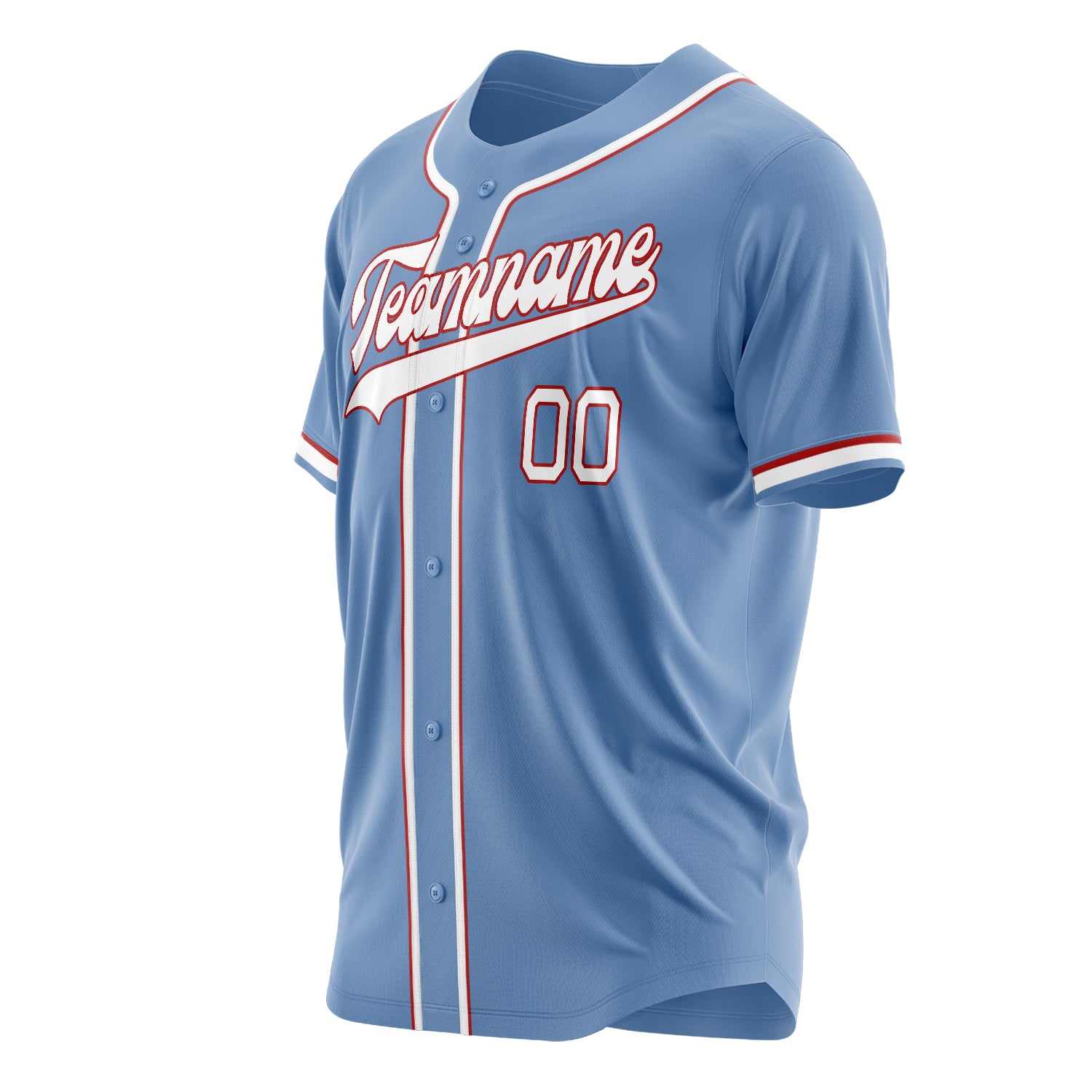 Custom Professional Light Blue White Baseball Jersey