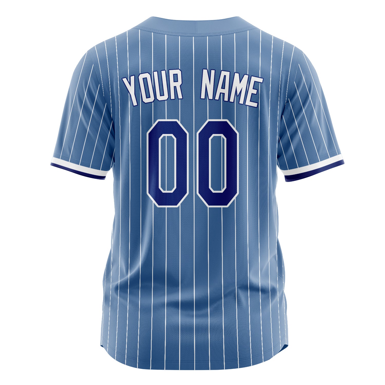 Benutzerdefiniertes Professionelles Hellblau Weiß Baseballtrikot