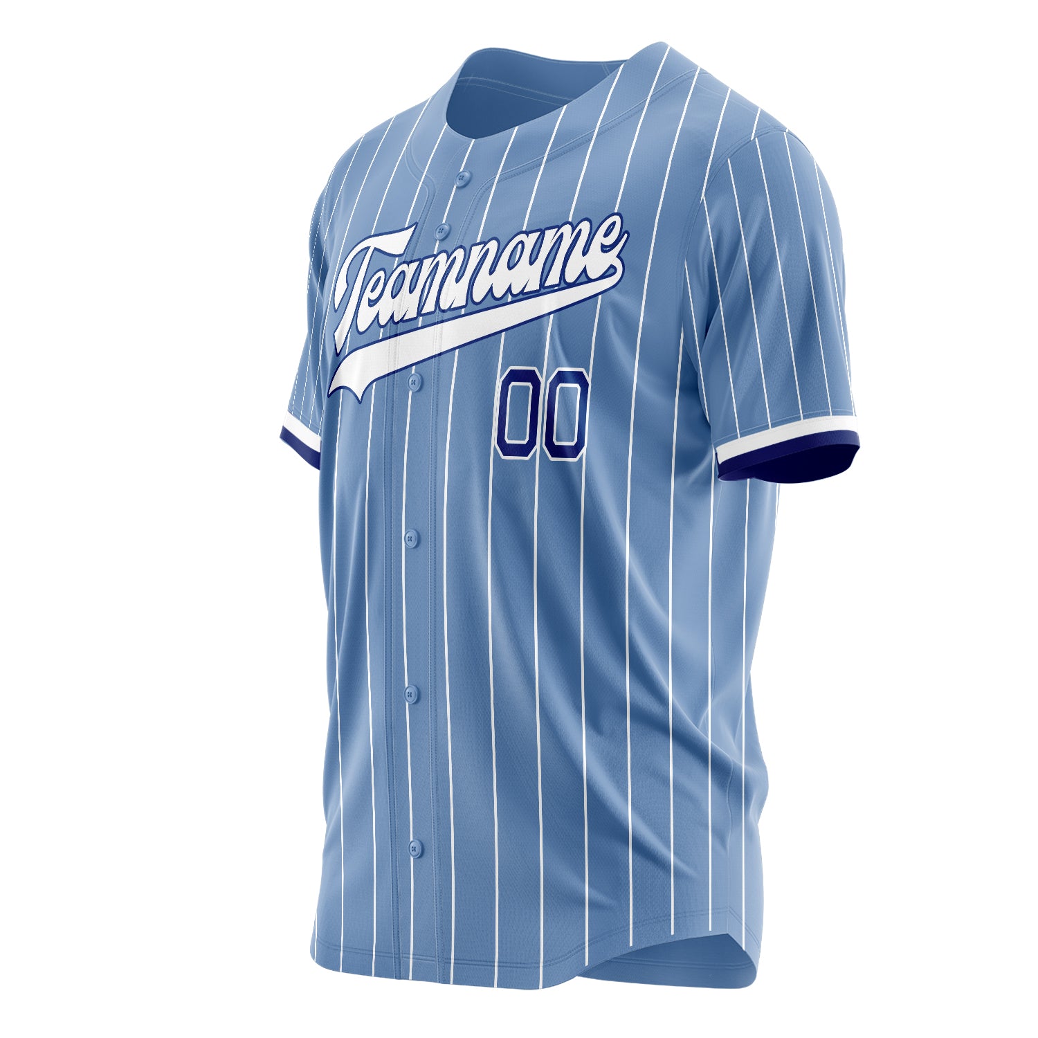 Benutzerdefiniertes Professionelles Hellblau Weiß Baseballtrikot