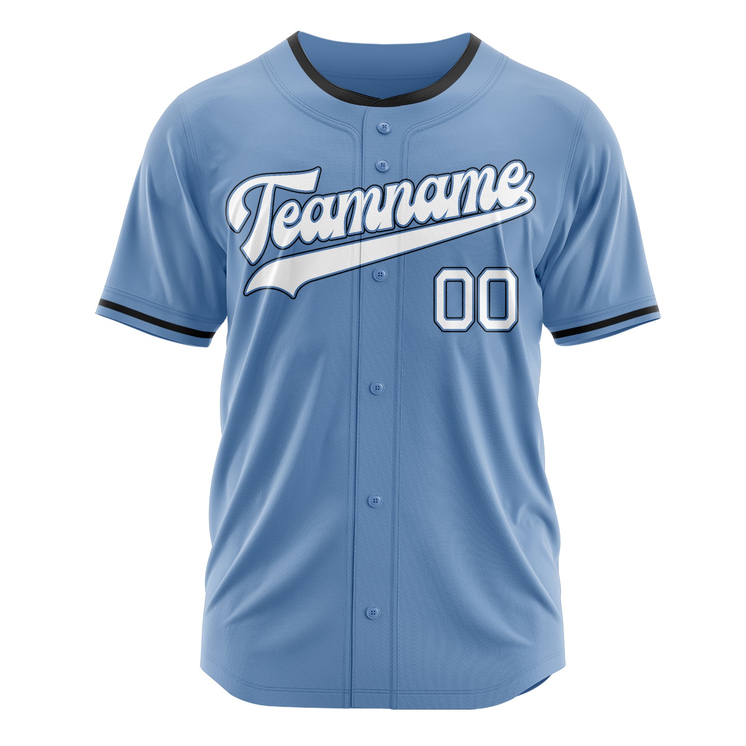 Custom Professional Light Blue White Baseball Jersey