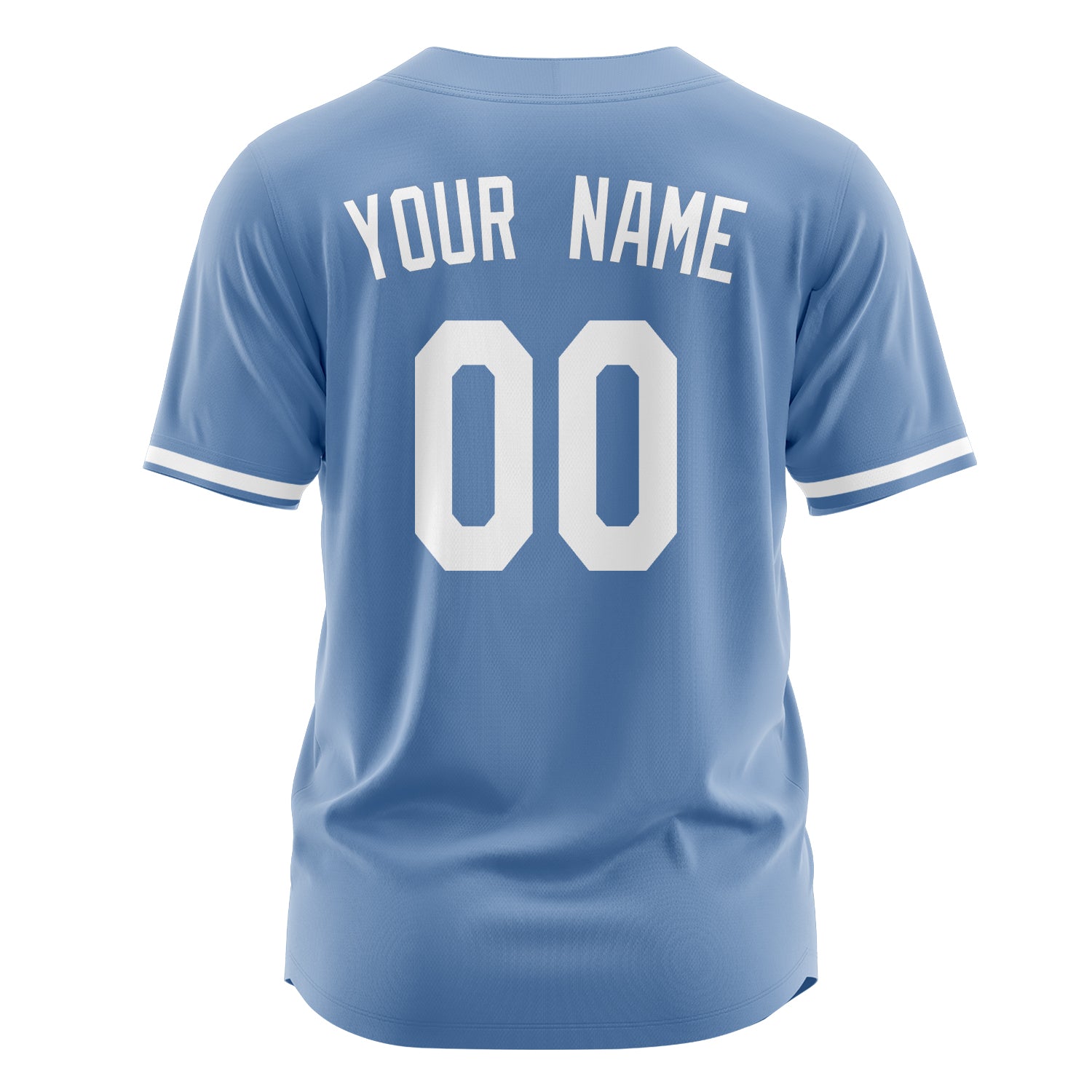 Custom Professional Light Blue White Baseball Jersey