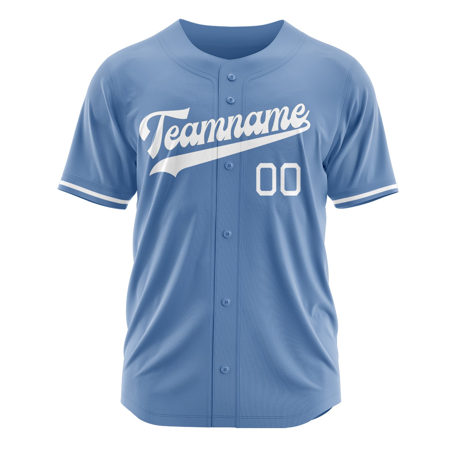 Custom Professional Light Blue White Baseball Jersey