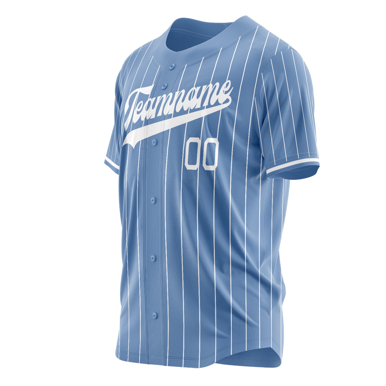 Benutzerdefiniertes Professionelles Hellblau Weiß Baseballtrikot
