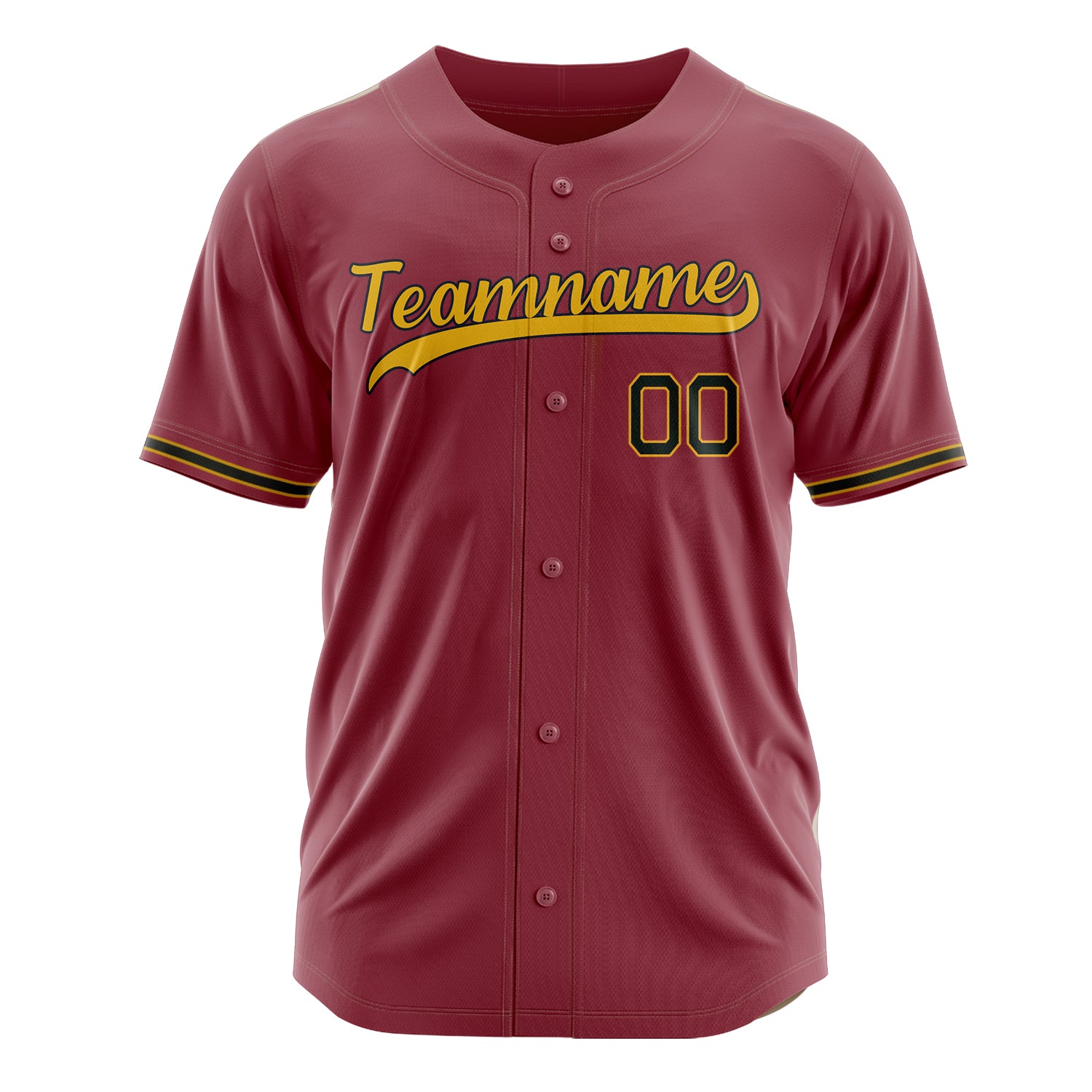 Benutzerdefiniertes Professionelles Kastanienbraun Schwarz Baseballtrikot