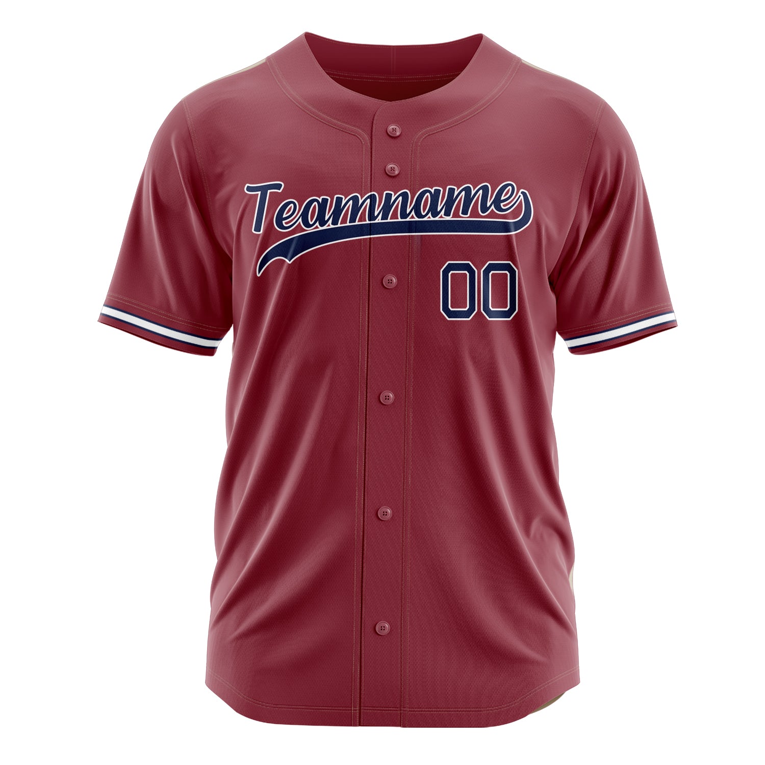 Benutzerdefiniertes Professionelles Kastanienbraun Marineblau Baseballtrikot
