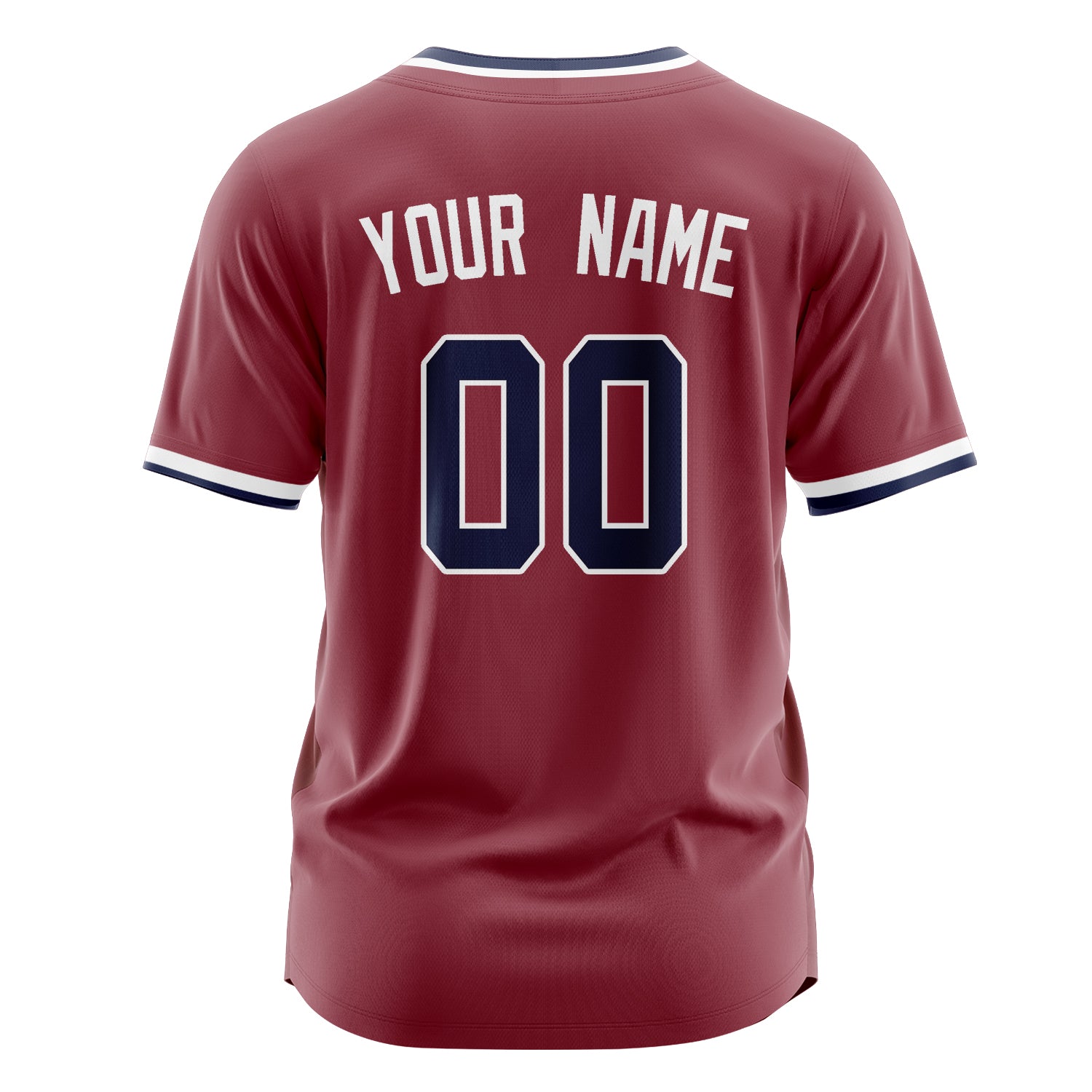 Benutzerdefiniertes Professionelles Kastanienbraun Marineblau Baseballtrikot