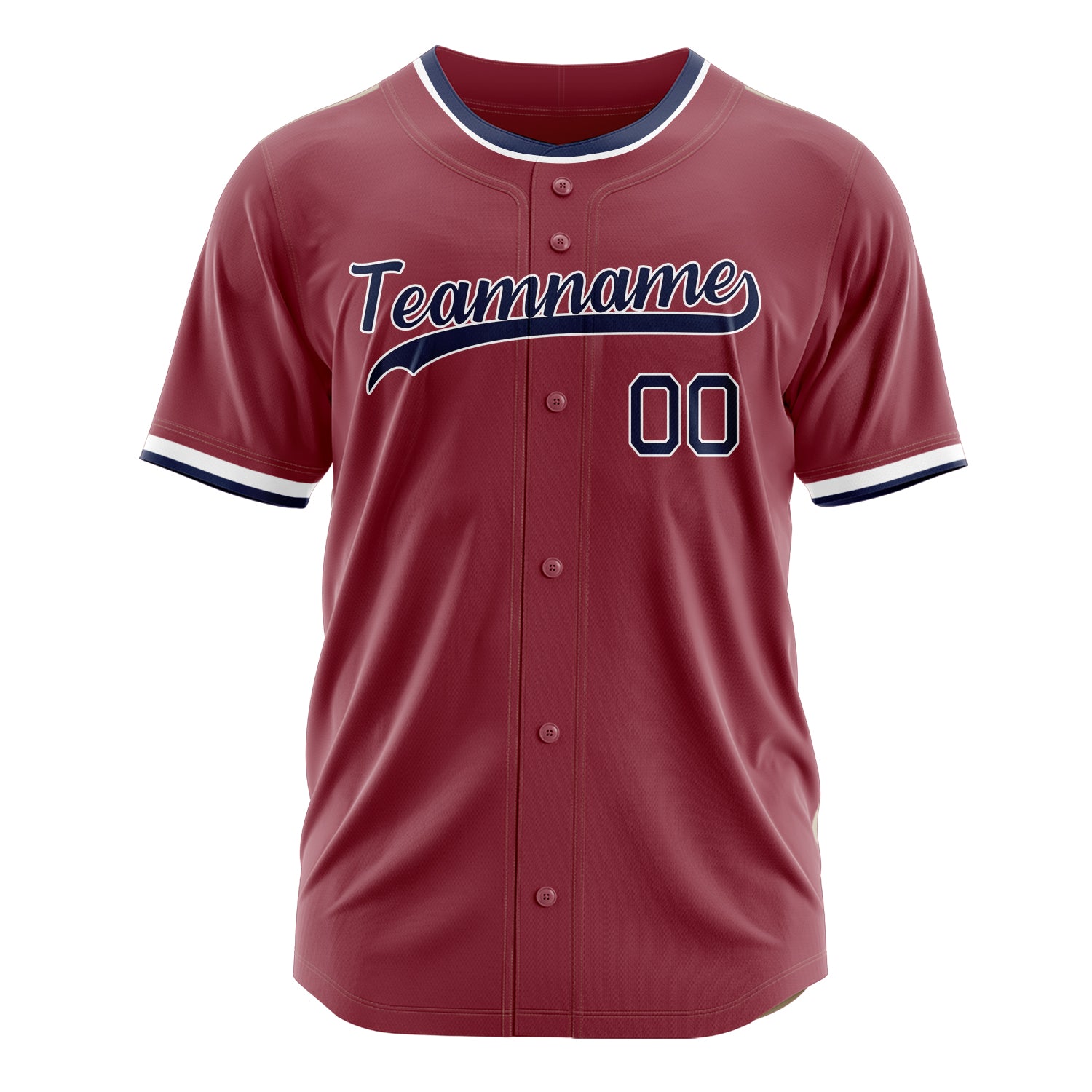 Custom Professional Maroon Navy Blue Baseball Jersey