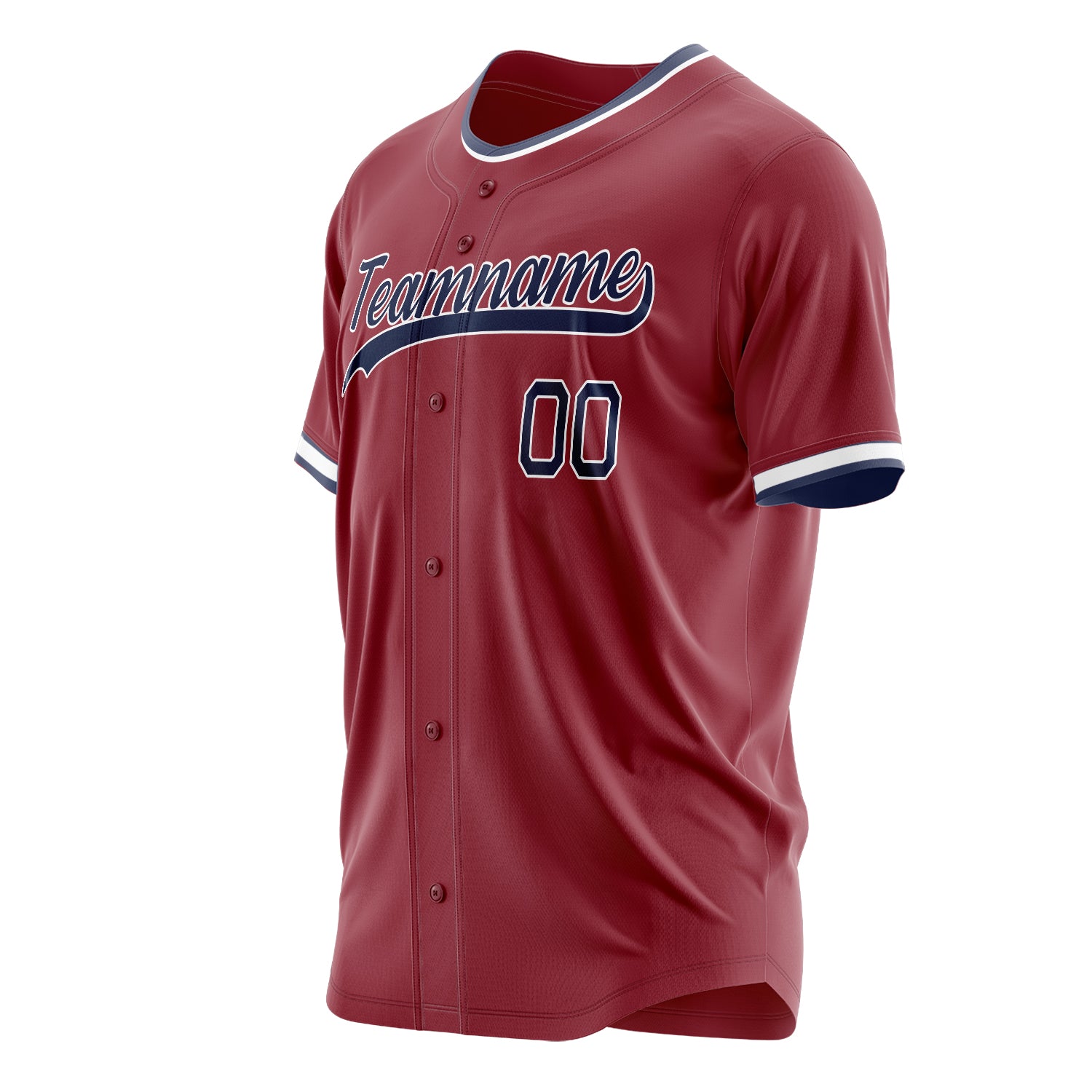 Benutzerdefiniertes Professionelles Kastanienbraun Marineblau Baseballtrikot