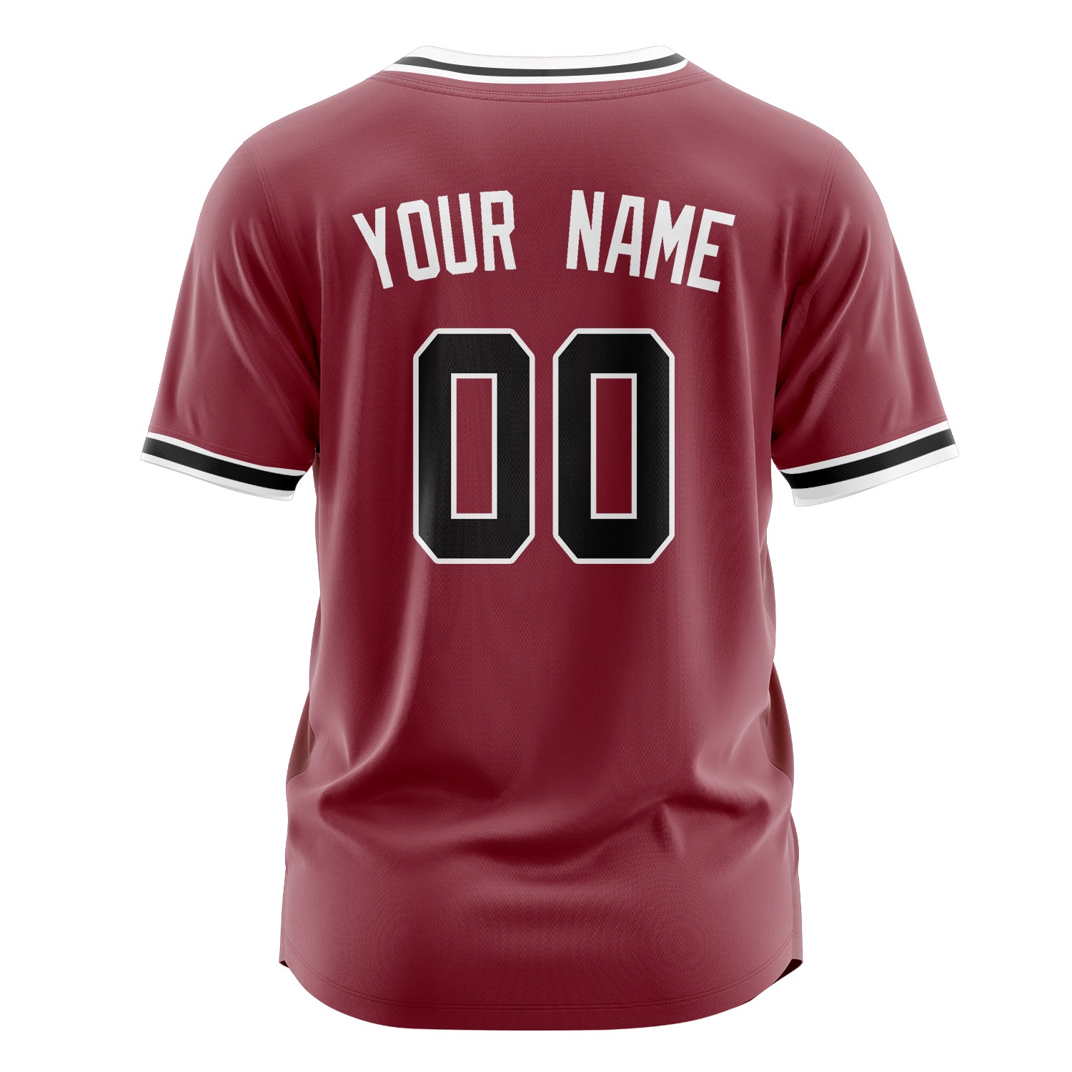 Benutzerdefiniertes Professionelles Kastanienbraun Schwarz Baseballtrikot