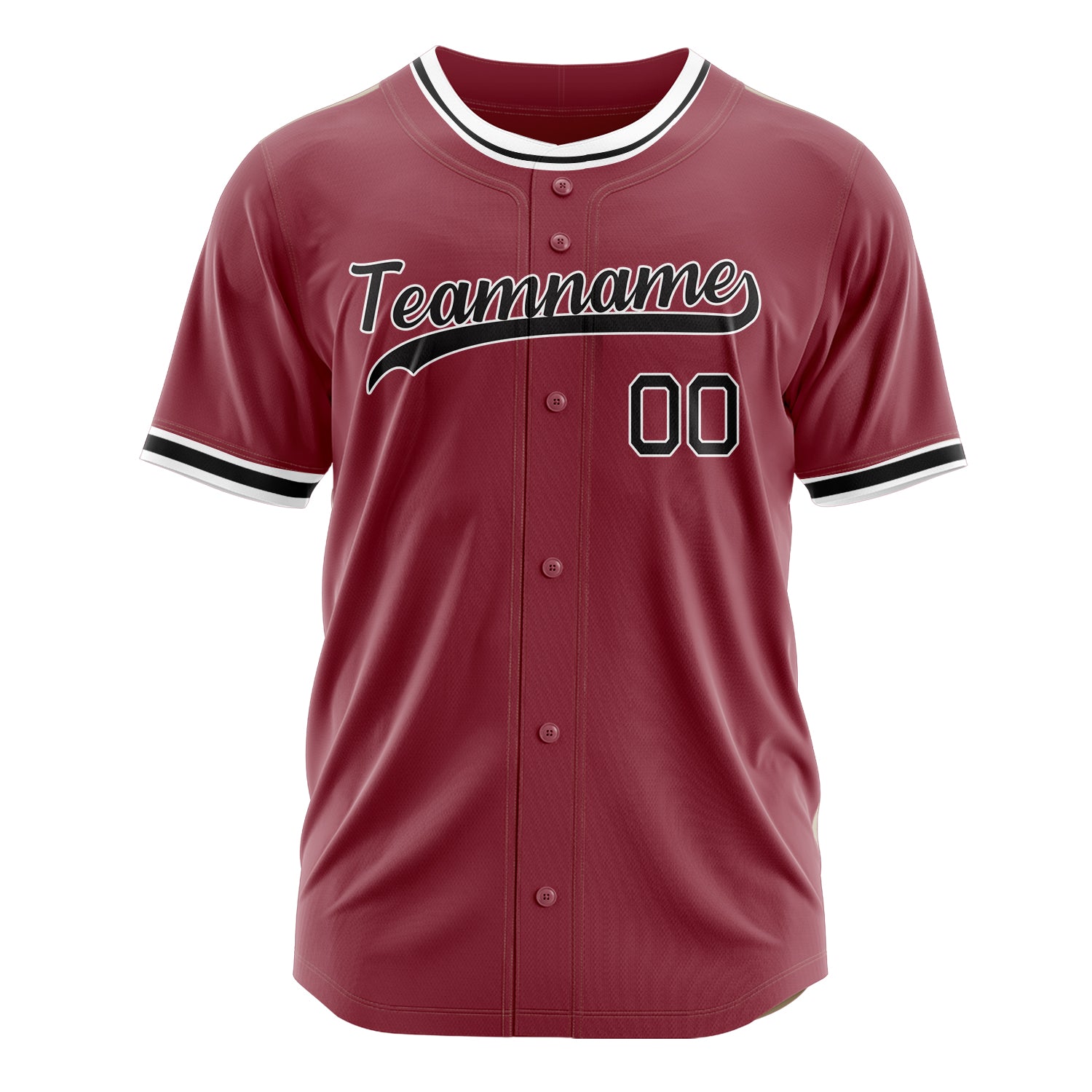 Custom Professional Maroon Black Baseball Jersey