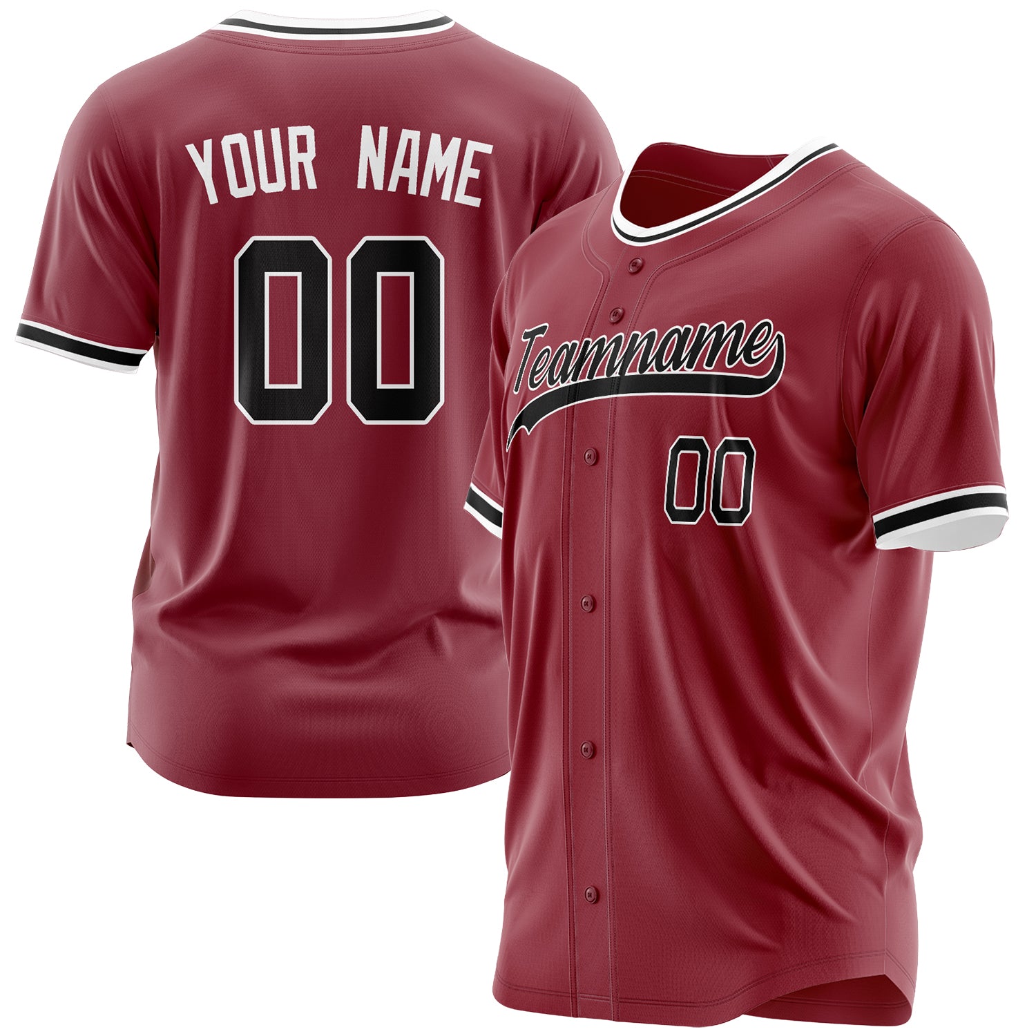 Benutzerdefiniertes Professionelles Kastanienbraun Schwarz Baseballtrikot BB03240607LJ284