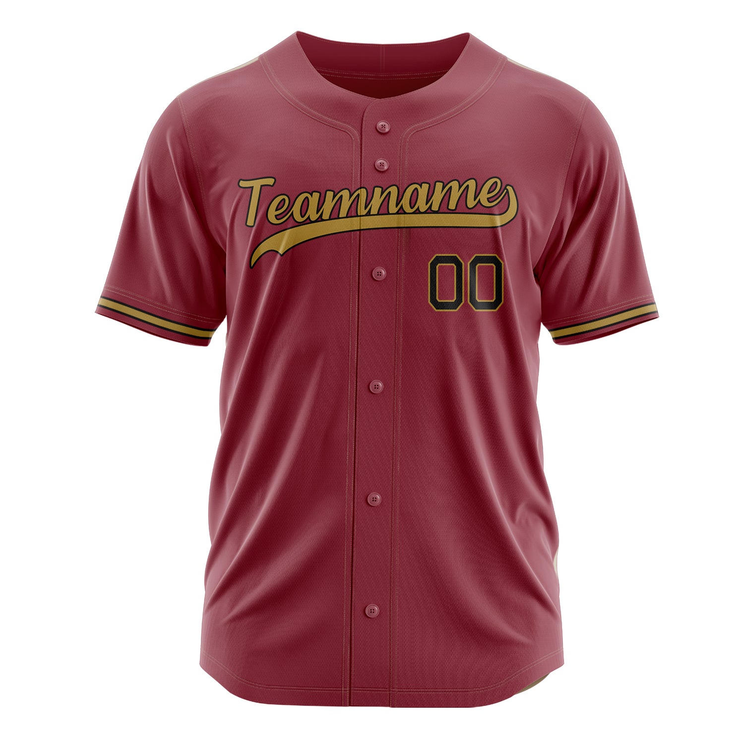 Custom Professional Maroon Old Gold Baseball Jersey