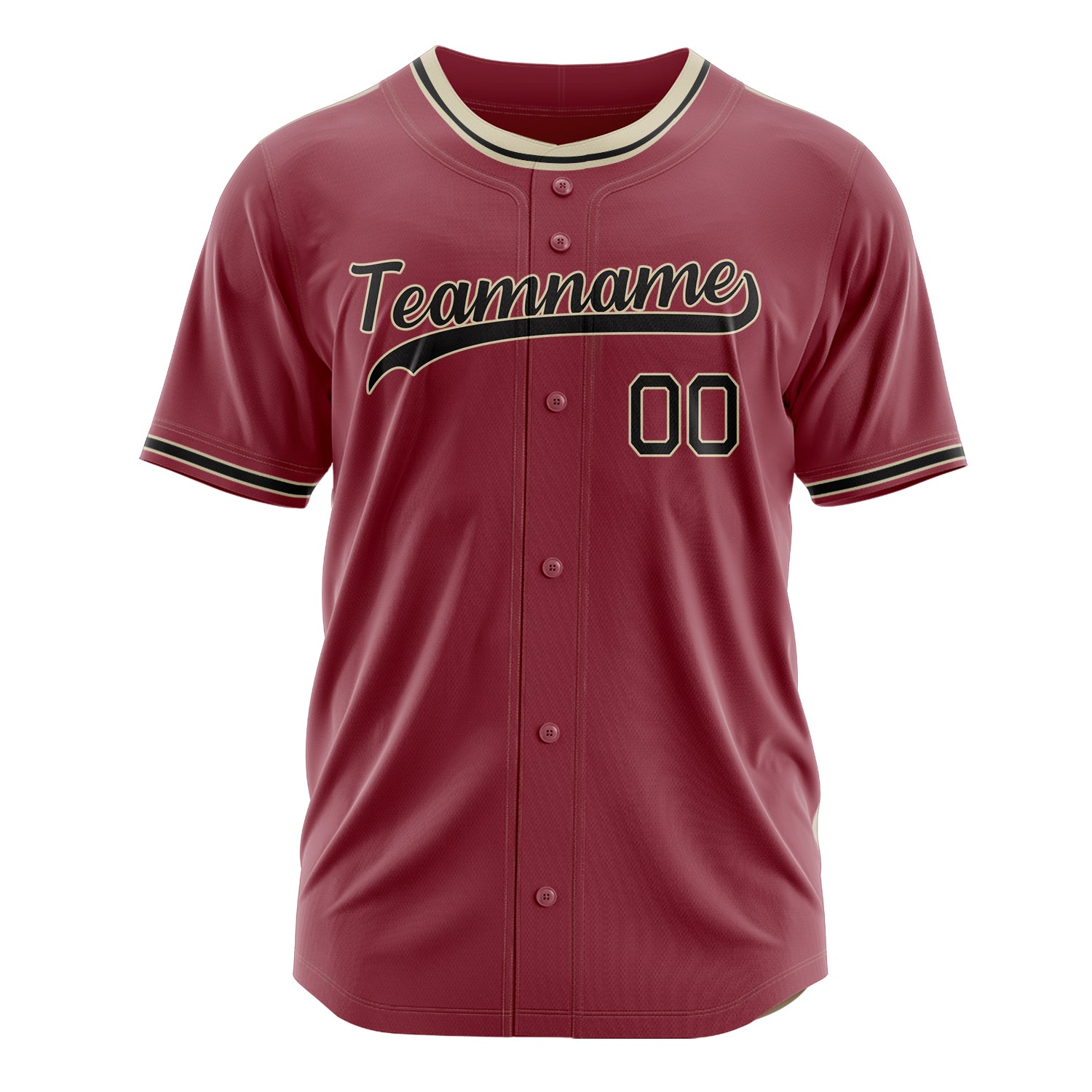 Custom Professional Maroon Black Baseball Jersey
