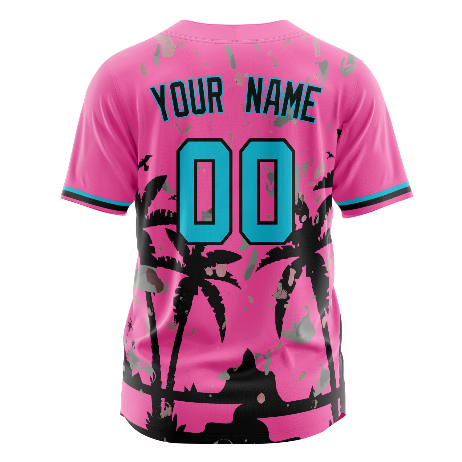 Benutzerdefiniertes Professionelles Rosa Seen Blau Baseballtrikot