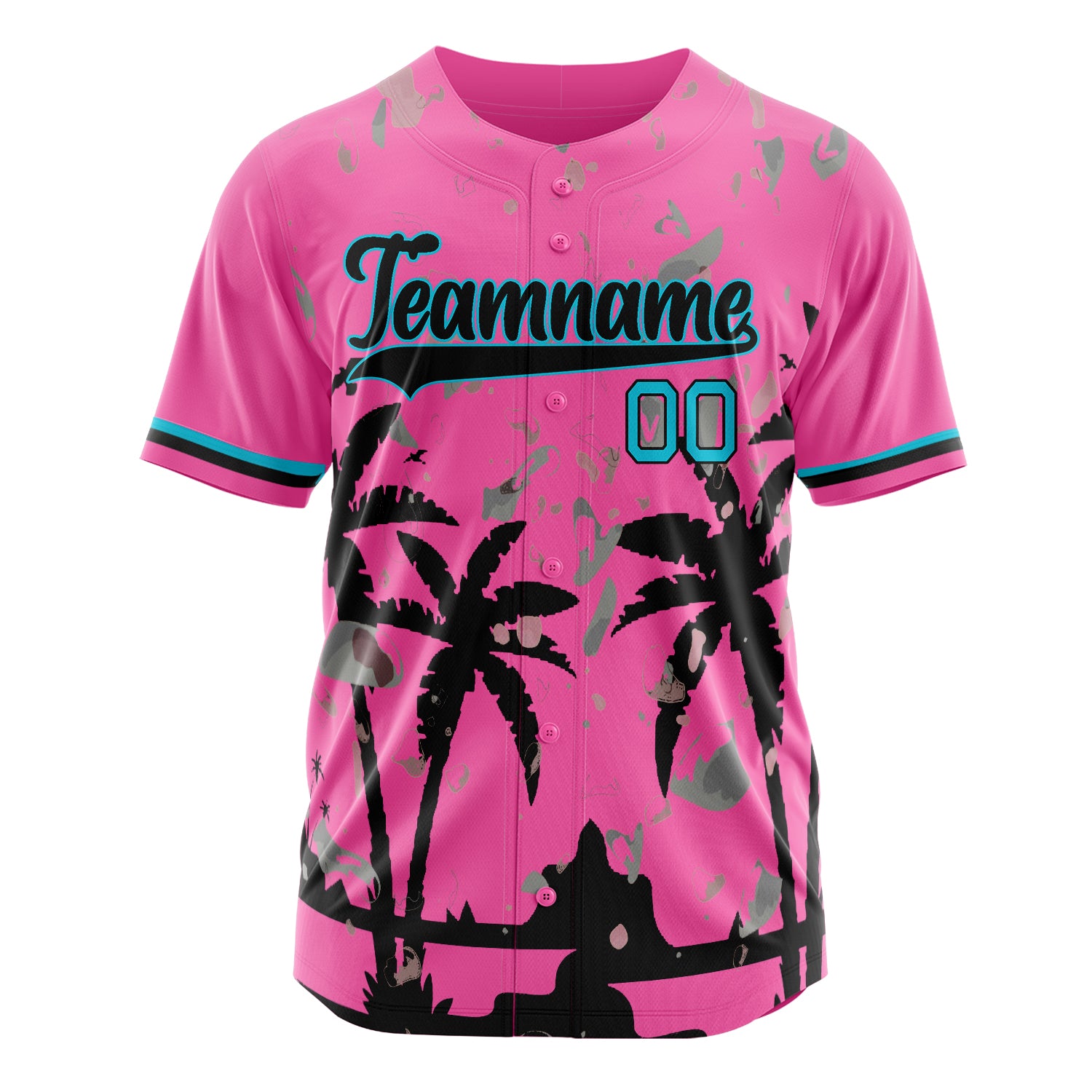 Custom Professional Pink Lakes Blue Baseball Jersey