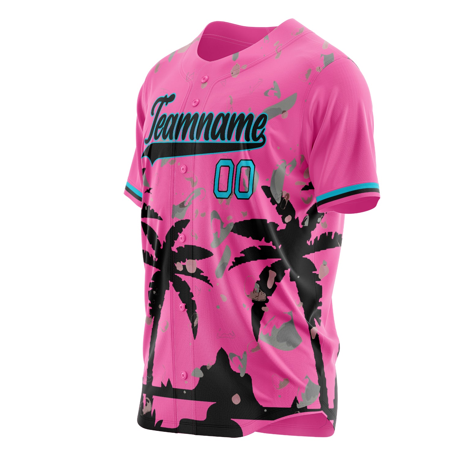 Benutzerdefiniertes Professionelles Rosa Seen Blau Baseballtrikot