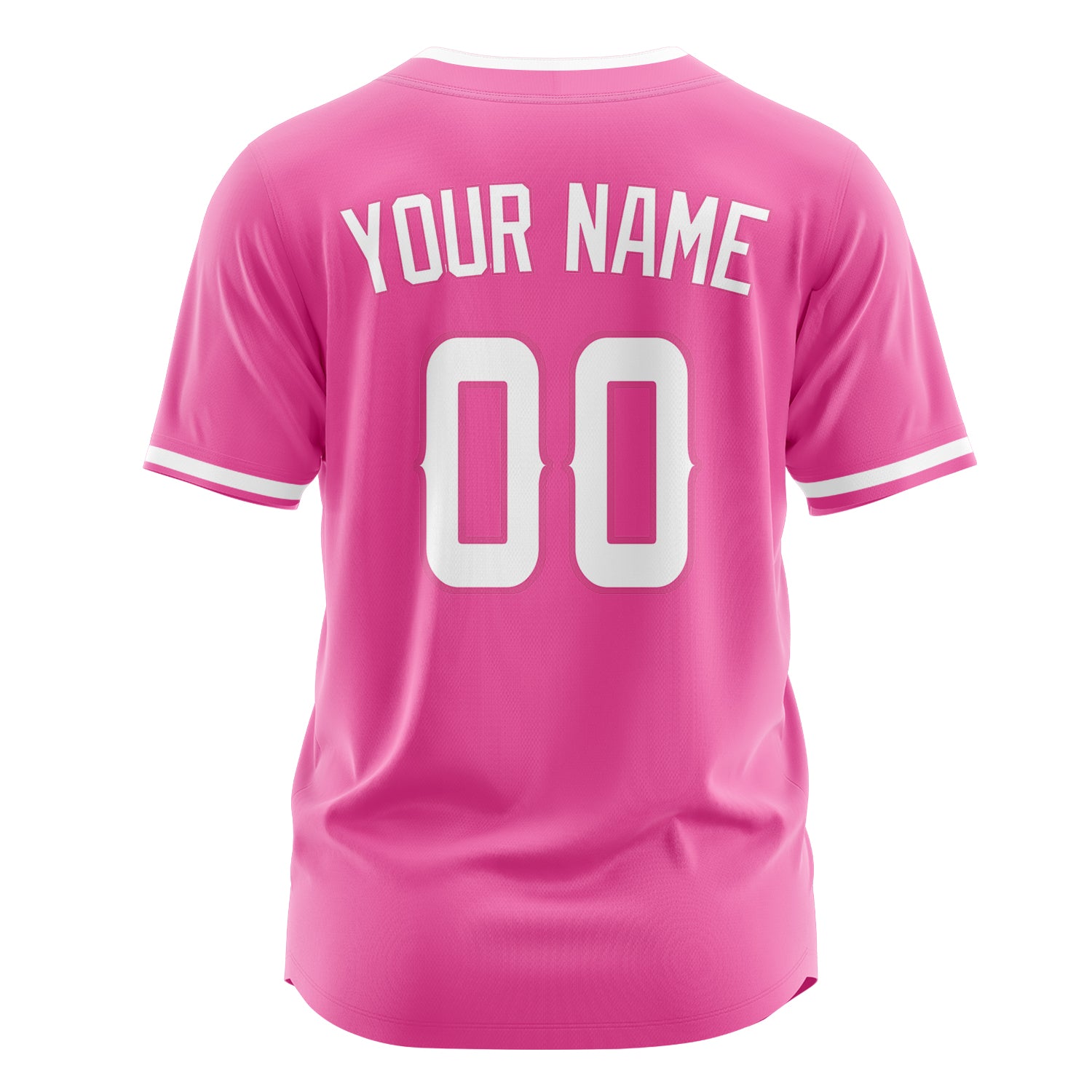 Benutzerdefiniertes Professionelles Rosa Weiß Baseballtrikot