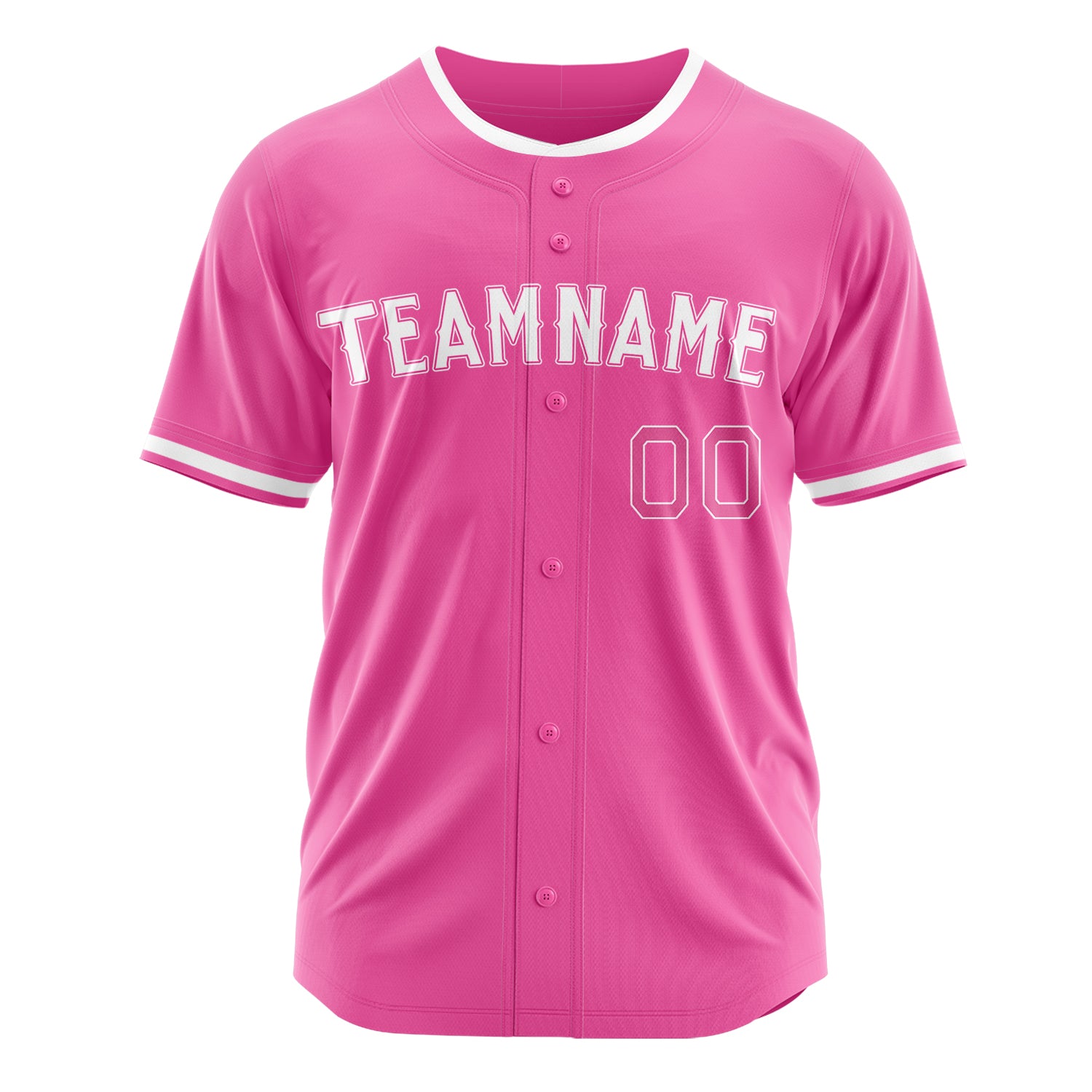 Custom Professional Pink White Baseball Jersey