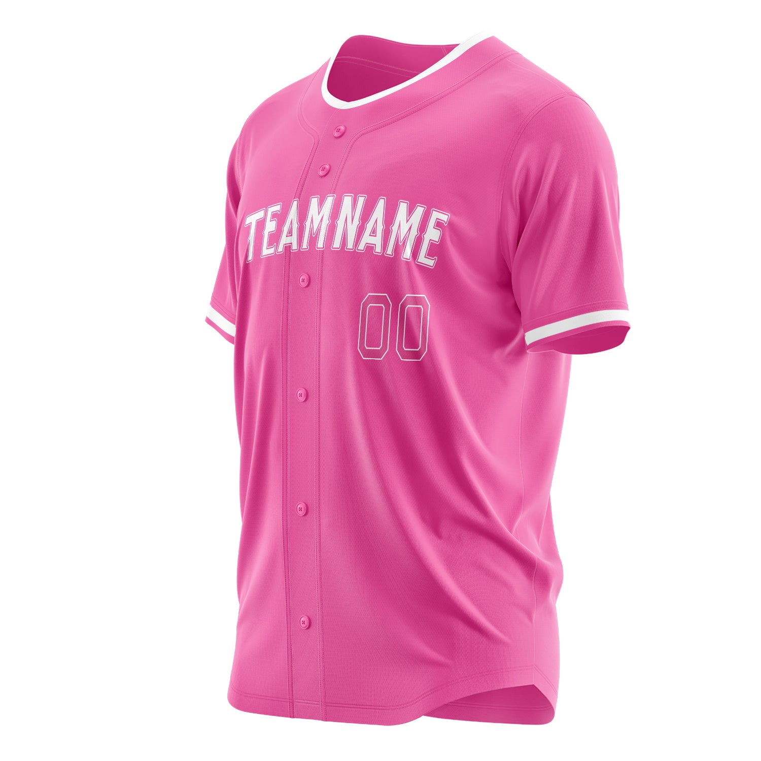 Benutzerdefiniertes Professionelles Rosa Weiß Baseballtrikot