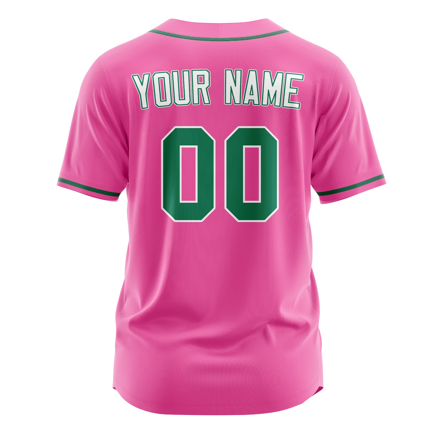 Benutzerdefiniertes Professionelles Rosa Kelly Grün Baseballtrikot