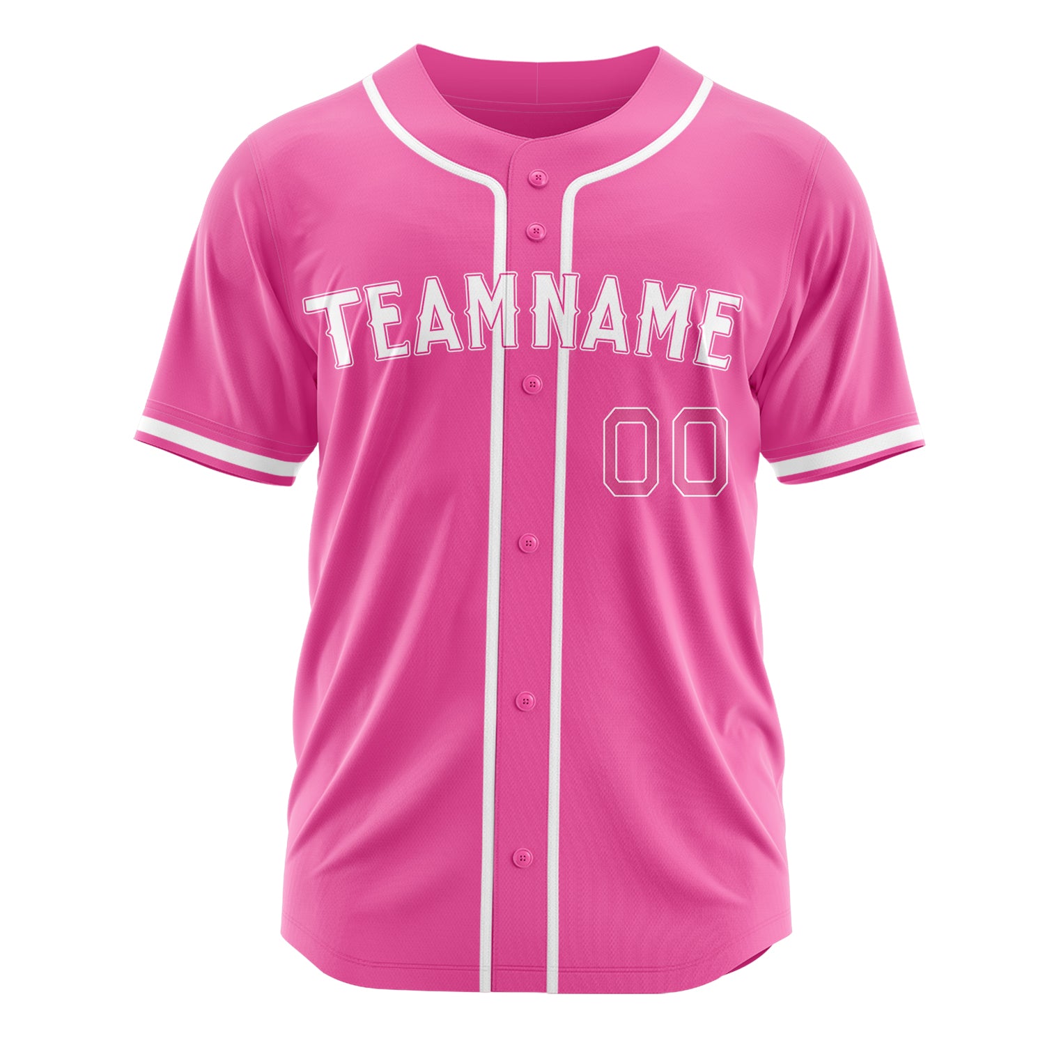 Custom Professional Pink White Baseball Jersey