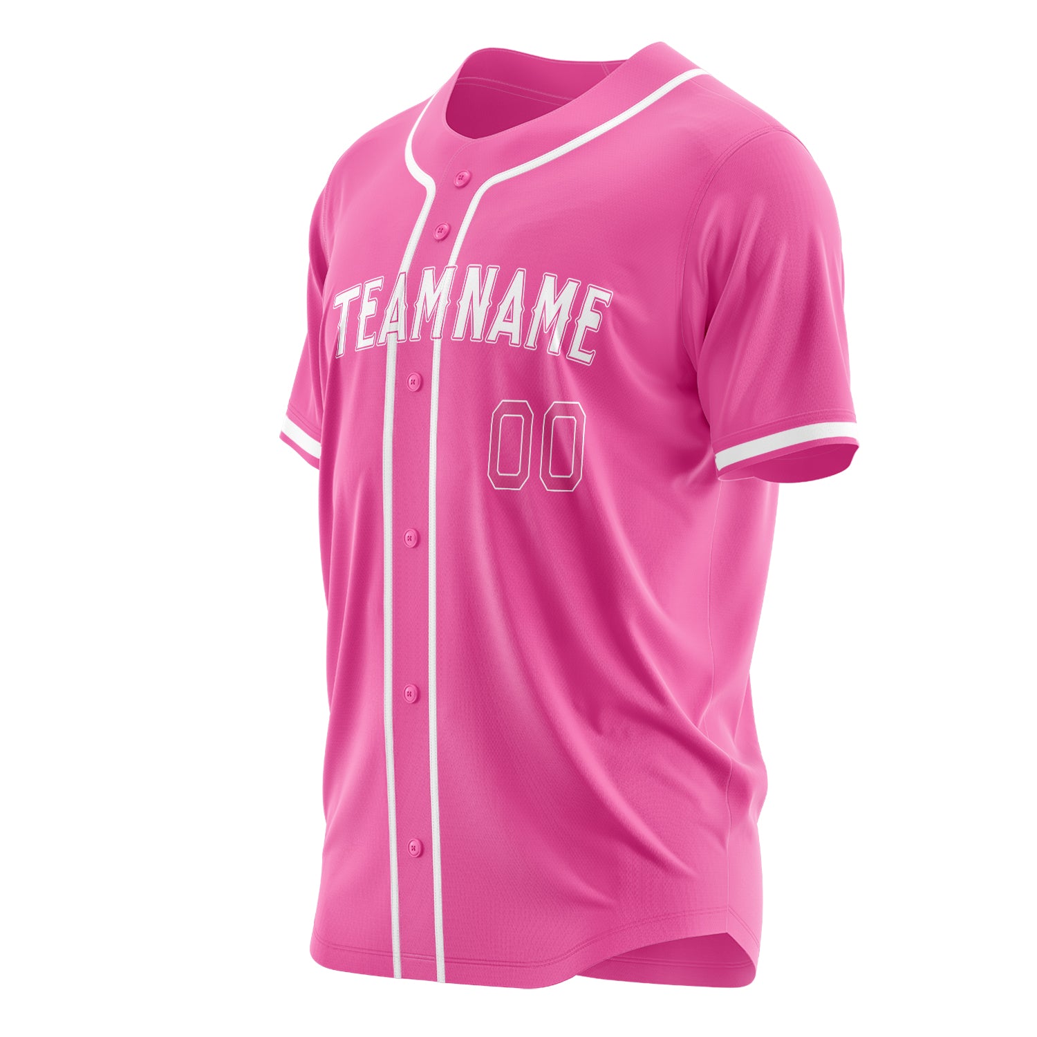 Benutzerdefiniertes Professionelles Rosa Weiß Baseballtrikot