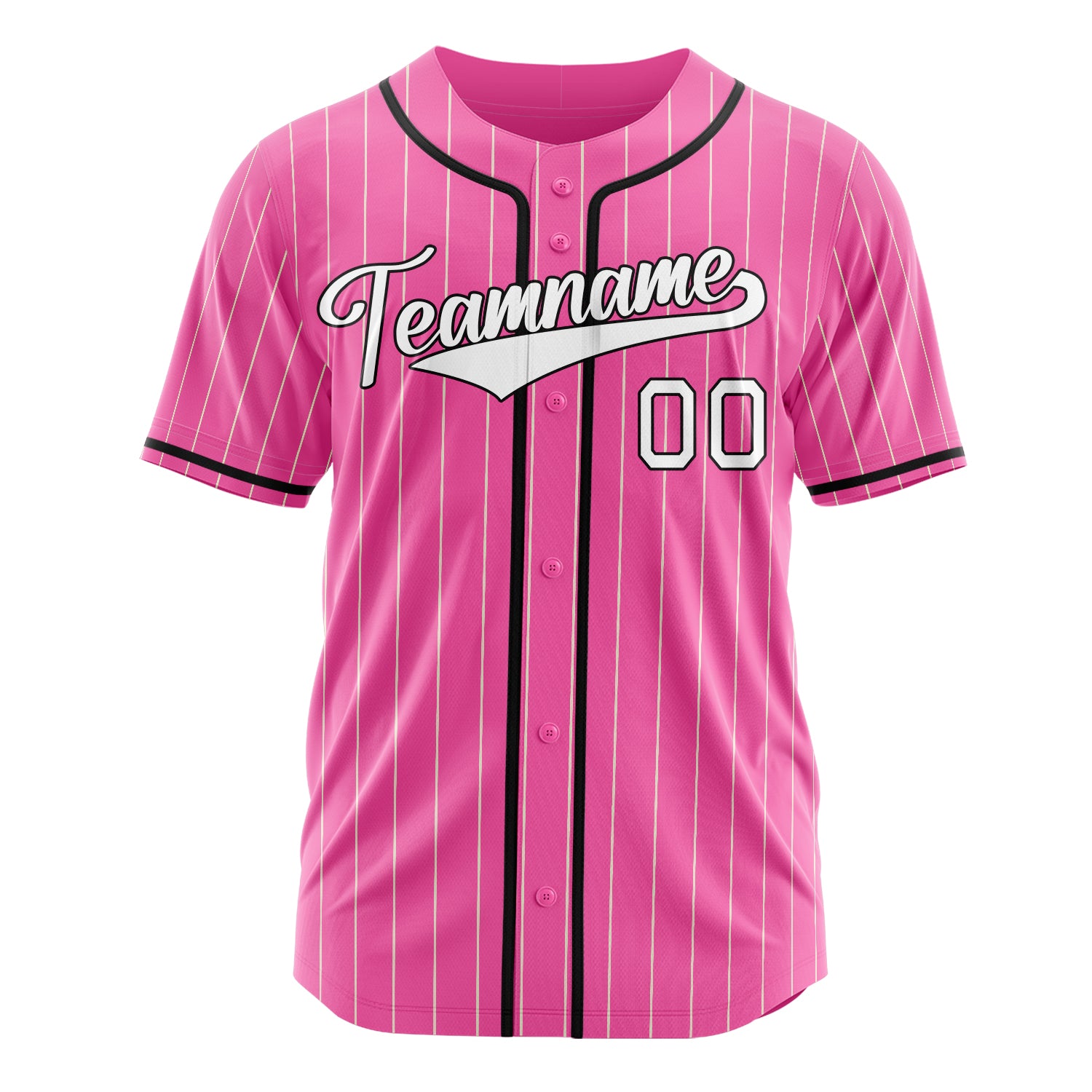 Custom Professional Pink White Baseball Jersey