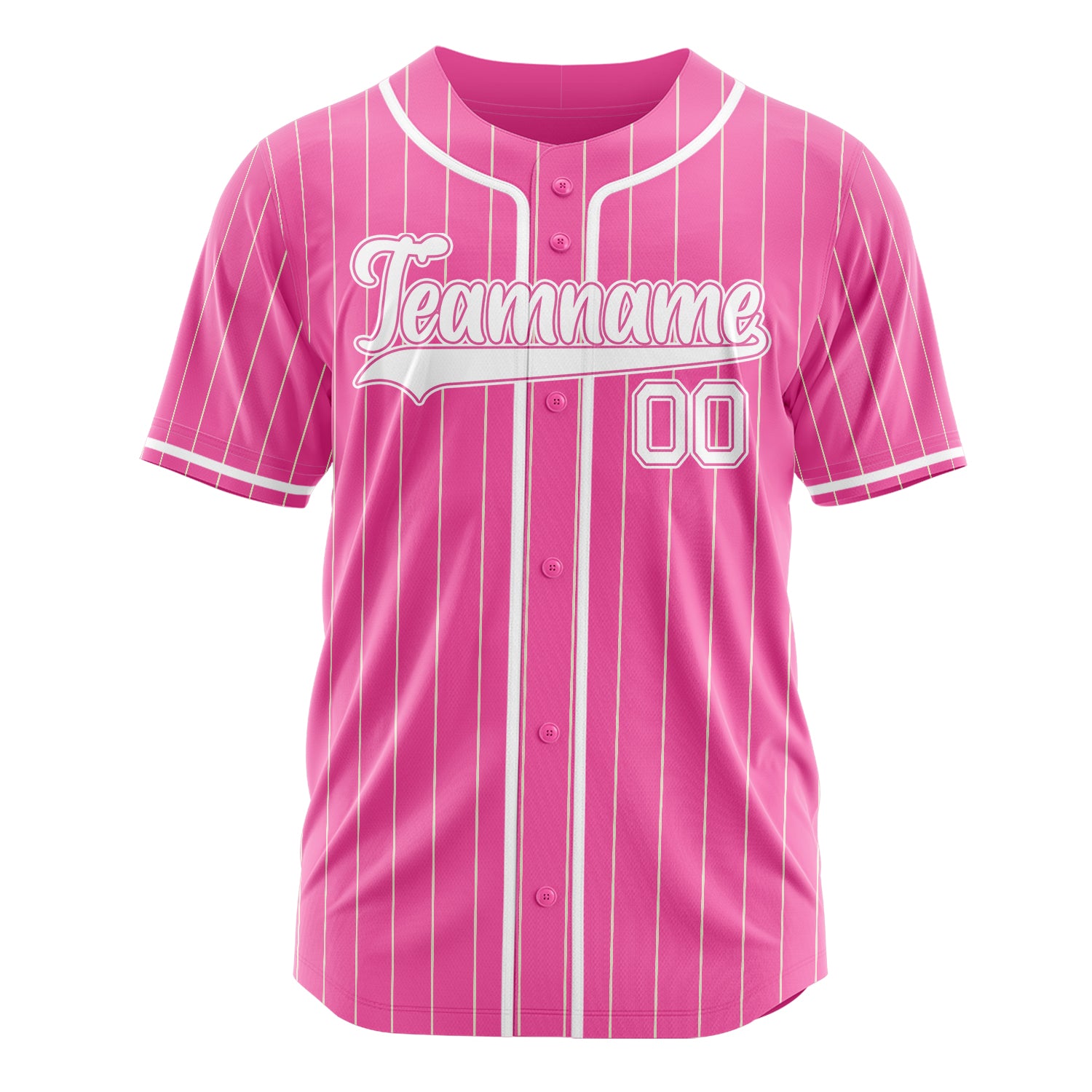 Custom Professional Pink White Baseball Jersey