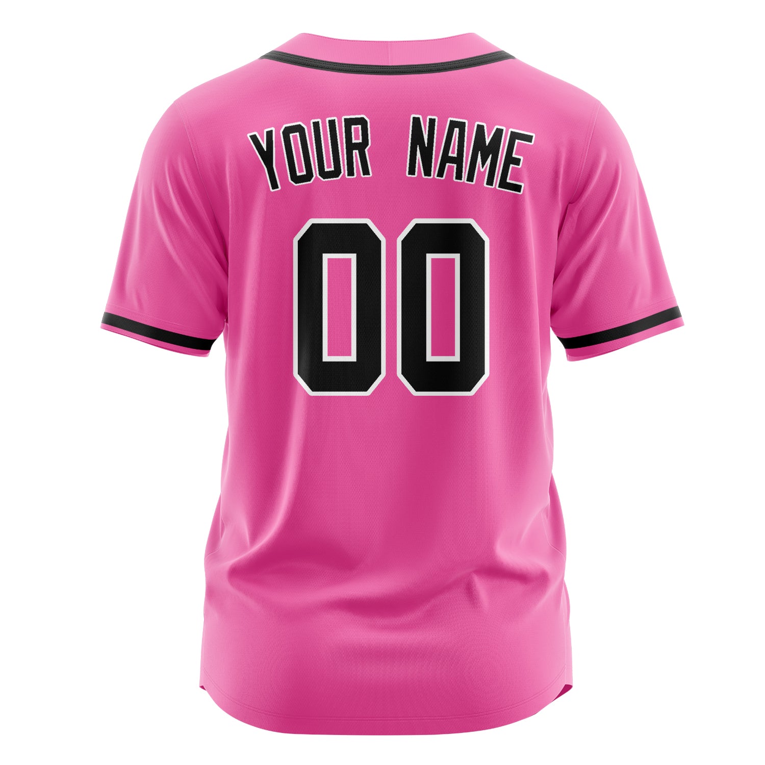 Benutzerdefiniertes Professionelles Rosa Schwarz Baseballtrikot