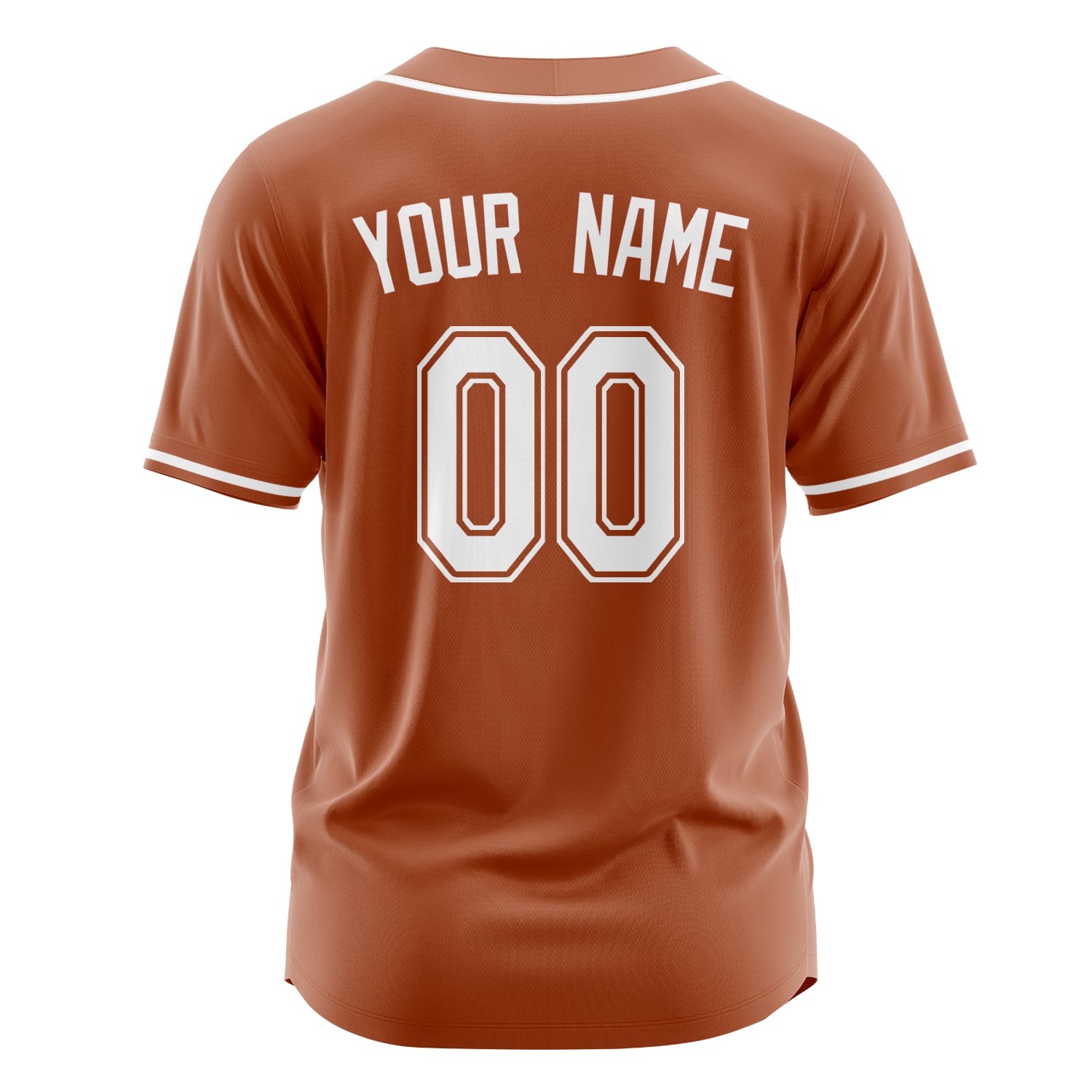 Benutzerdefiniertes Professionelles Texas Orange Weiß Baseballtrikot