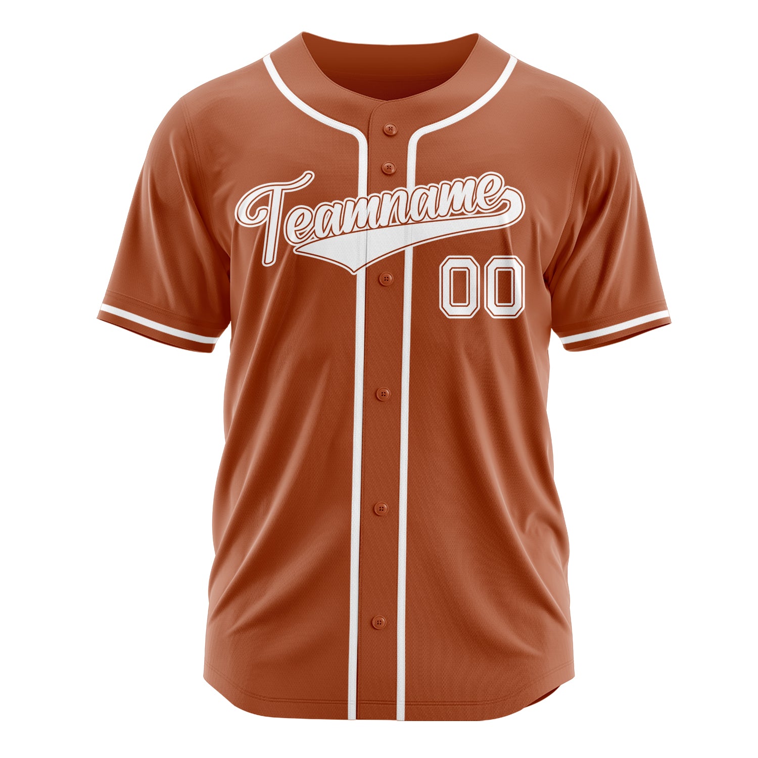 Benutzerdefiniertes Professionelles Texas Orange Weiß Baseballtrikot
