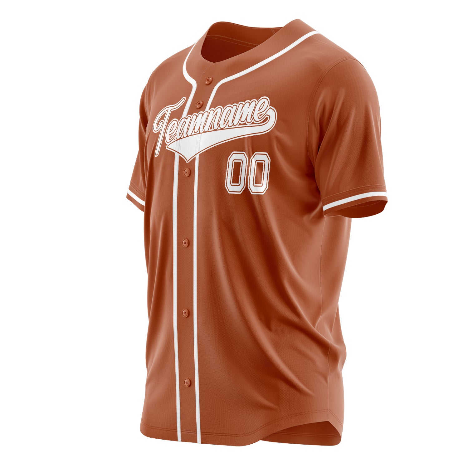 Benutzerdefiniertes Professionelles Texas Orange Weiß Baseballtrikot