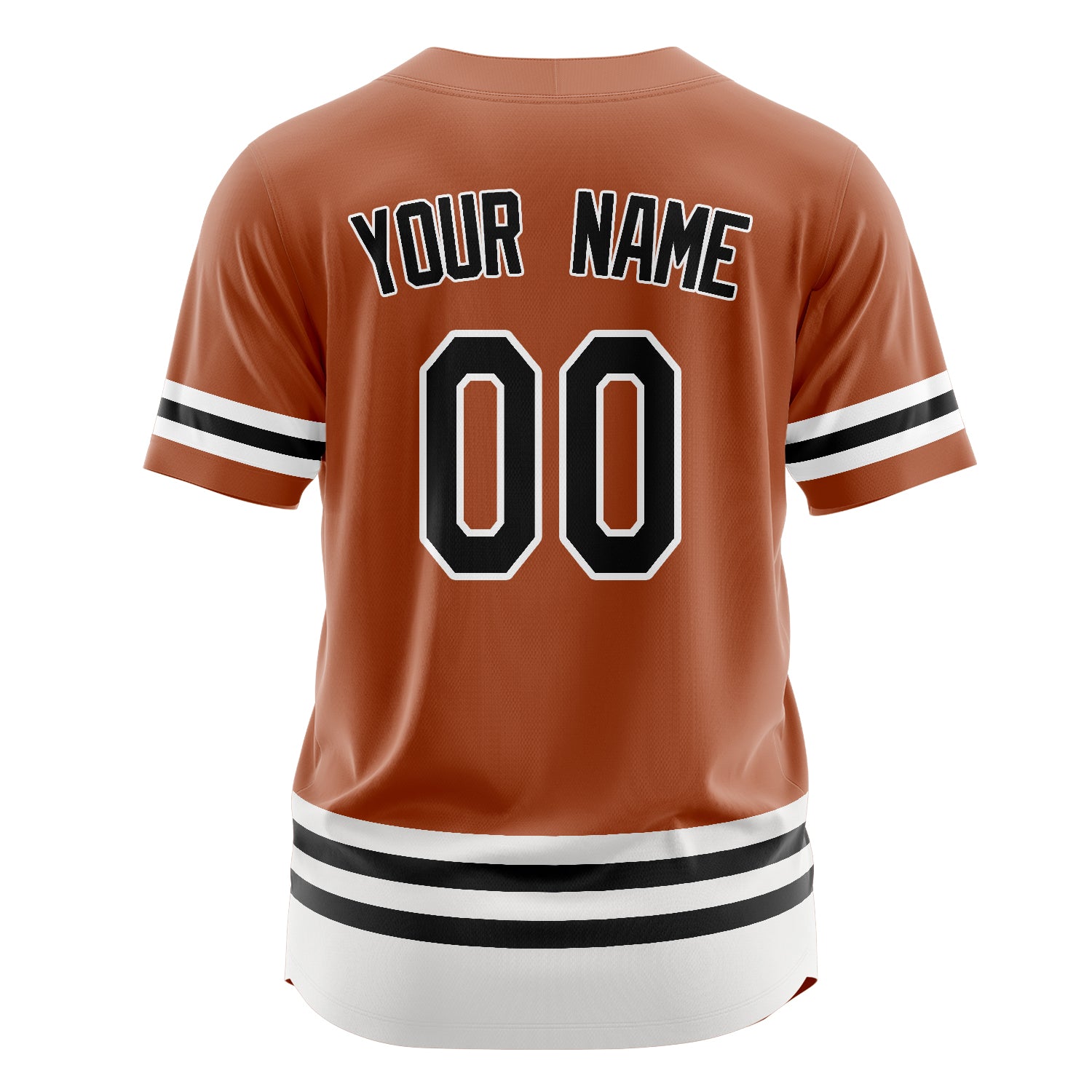 Benutzerdefiniertes Professionelles Texas Orange Schwarz Baseballtrikot