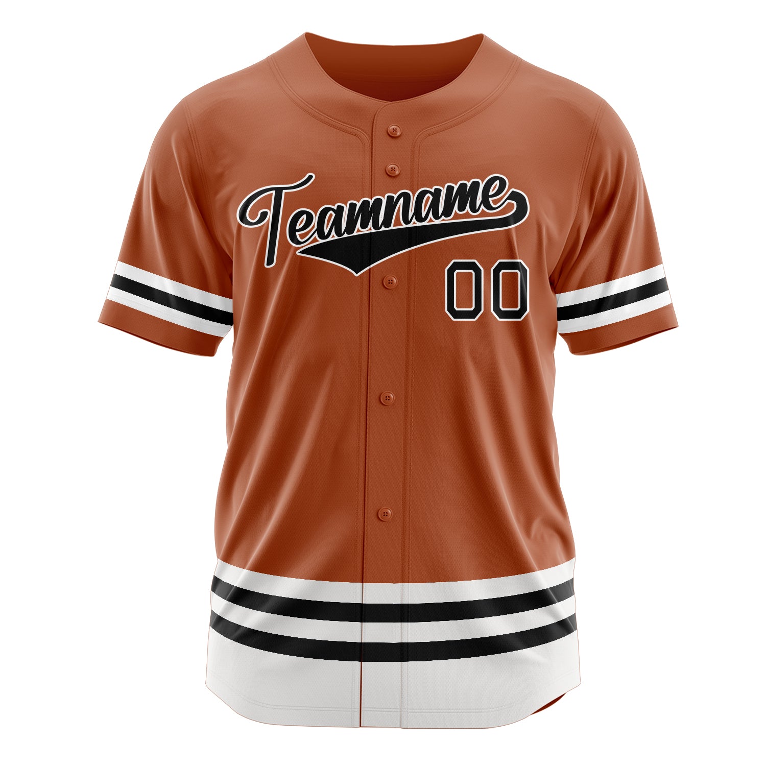 Custom Professional Texas Orange Black Baseball Jersey