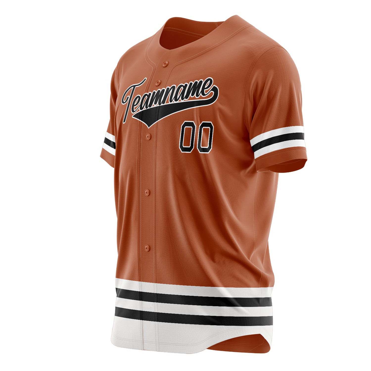 Benutzerdefiniertes Professionelles Texas Orange Schwarz Baseballtrikot
