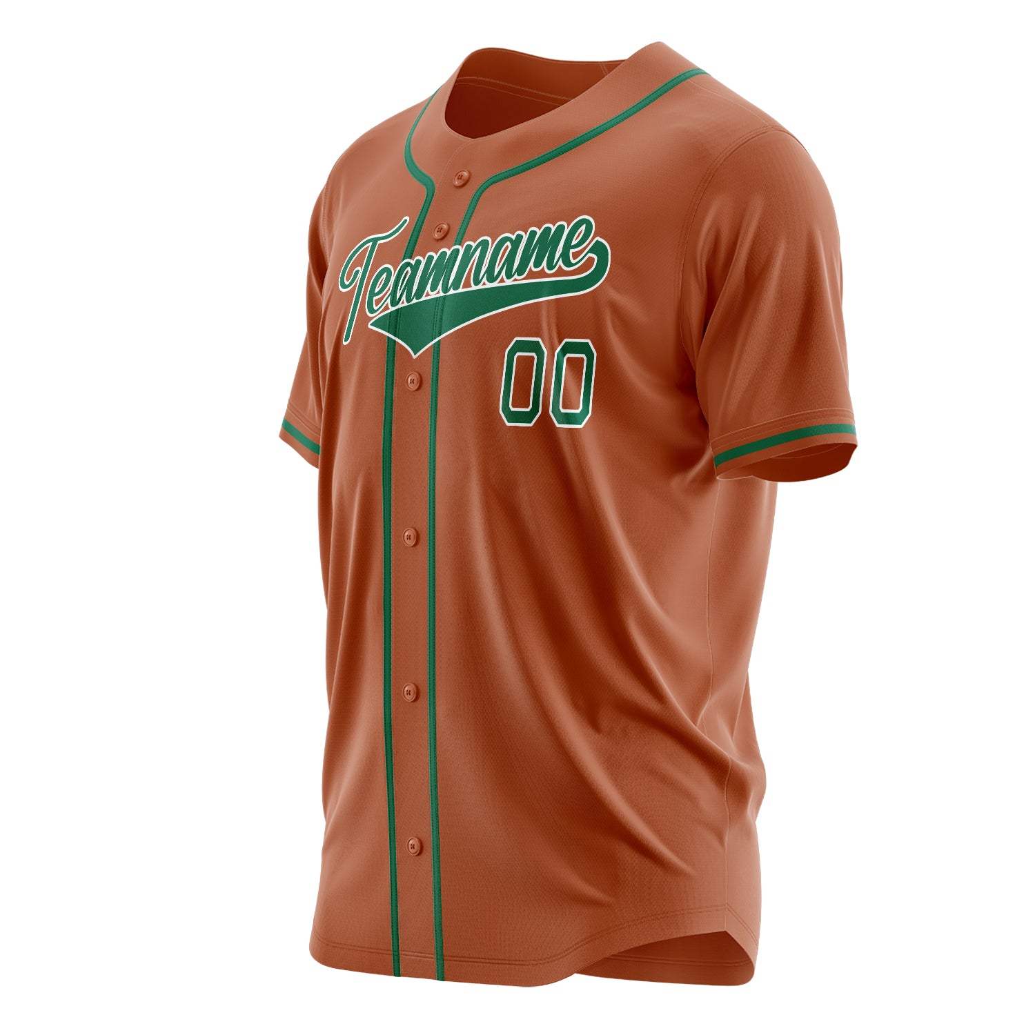 Benutzerdefiniertes Professionelles Texas Orange Kelly Grün Baseballtrikot