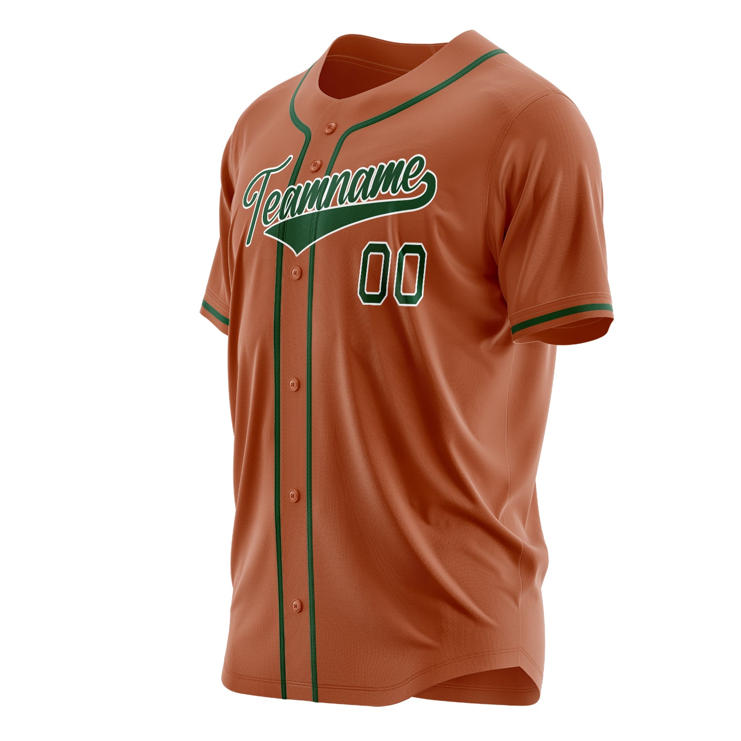 Benutzerdefiniertes Professionelles Texas Orange Grün Baseballtrikot