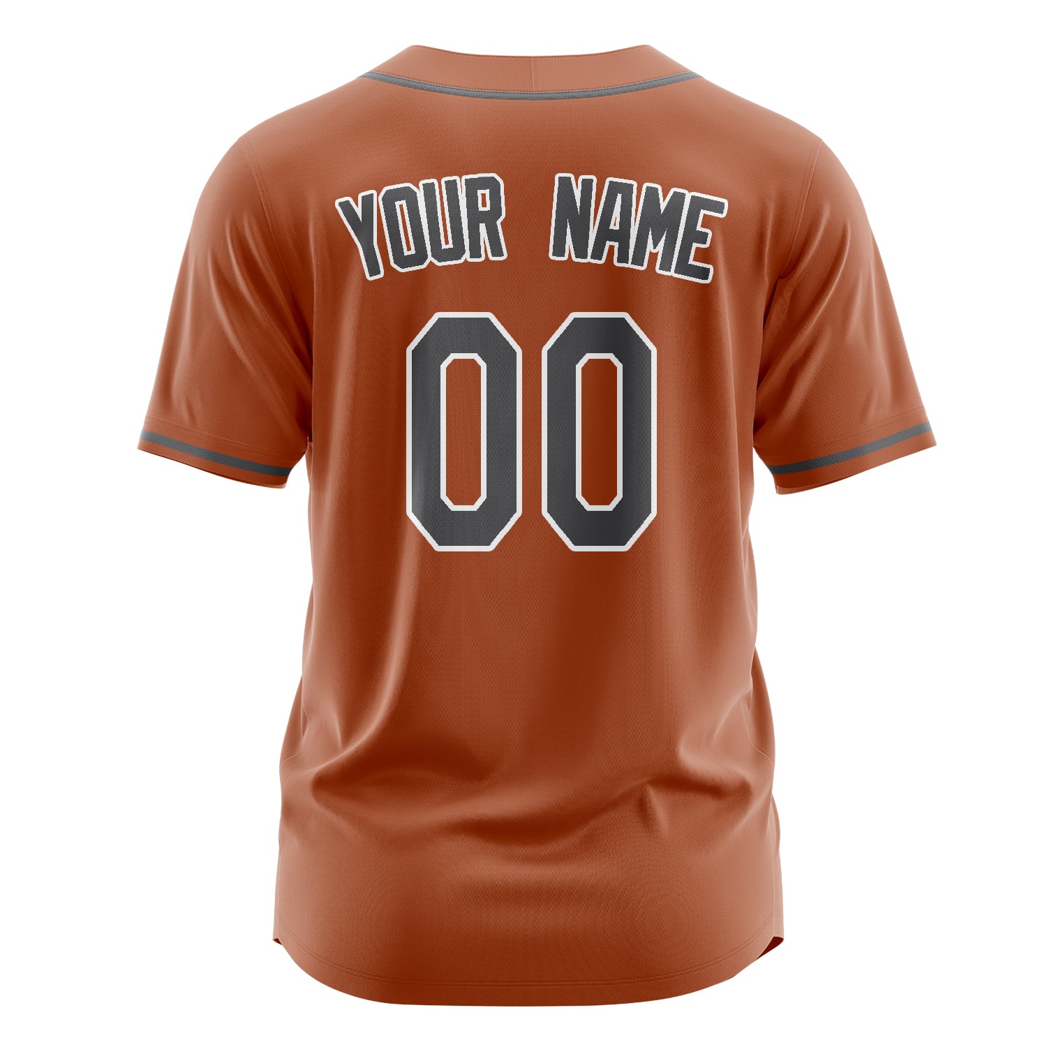 Benutzerdefiniertes Professionelles Texas Orange Grau Baseballtrikot