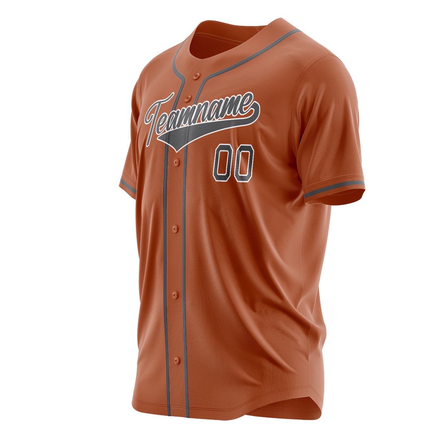 Benutzerdefiniertes Professionelles Texas Orange Grau Baseballtrikot